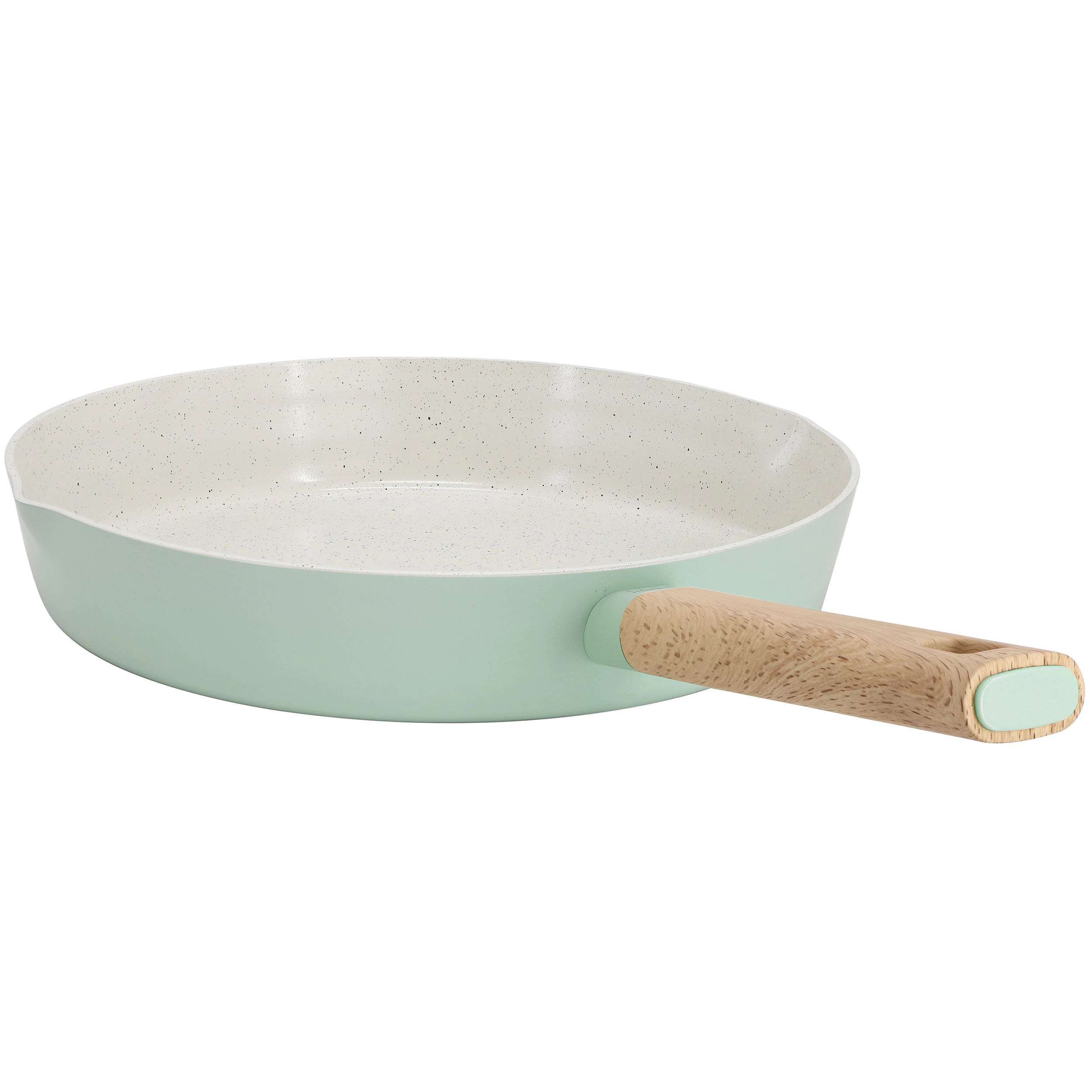 Gibson Home Marbleton Ceramic Nonstick Alumium 9.5 Inch Frying Pan in Mint