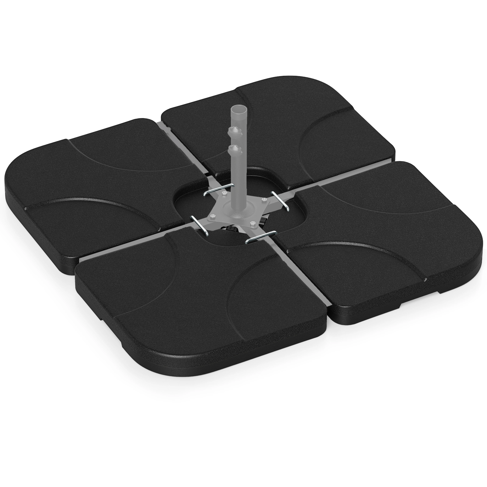 Hivvago 20 Inch Patio Offset Water Filled Plate Umbrella Base Sand