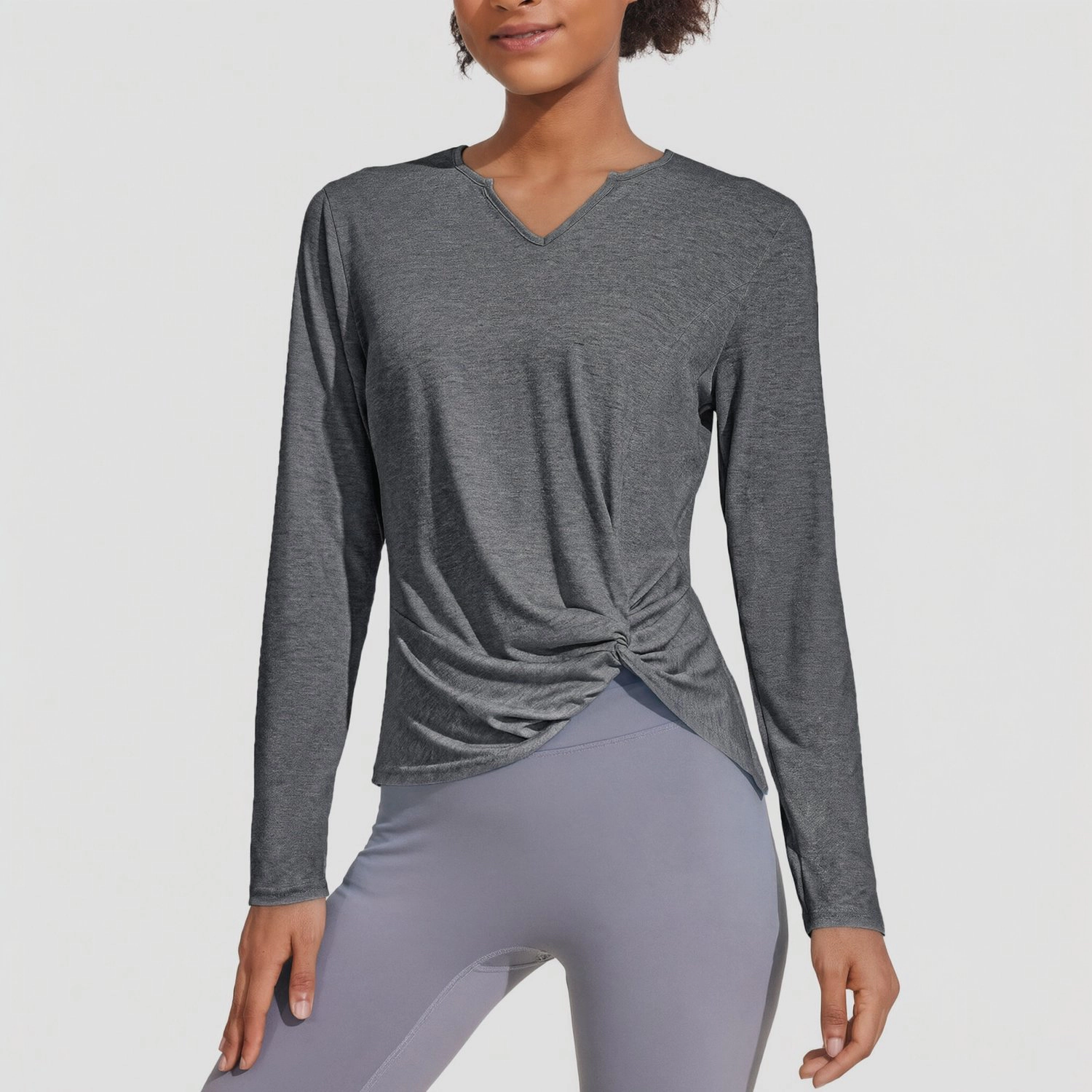 Pinspark Women's Long Sleeve Crew Neck Athletic Workout Top