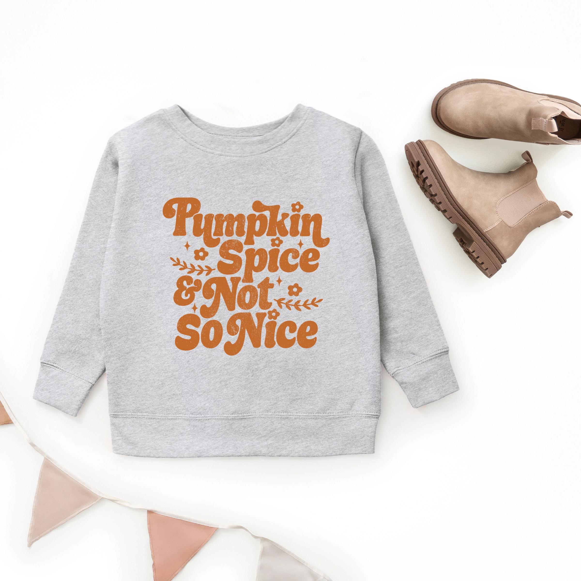 The Juniper Shop - Youth Graphic Sweatshirt Pumpkin Spice And Not So Nice