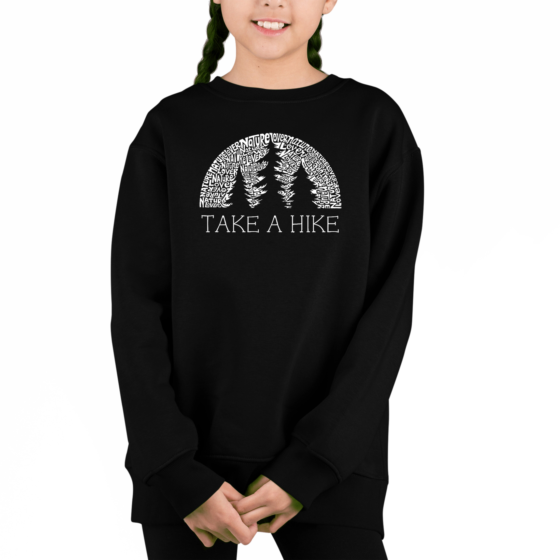 LA Pop Art Girl's Word Sweatshirt - Nature Lover