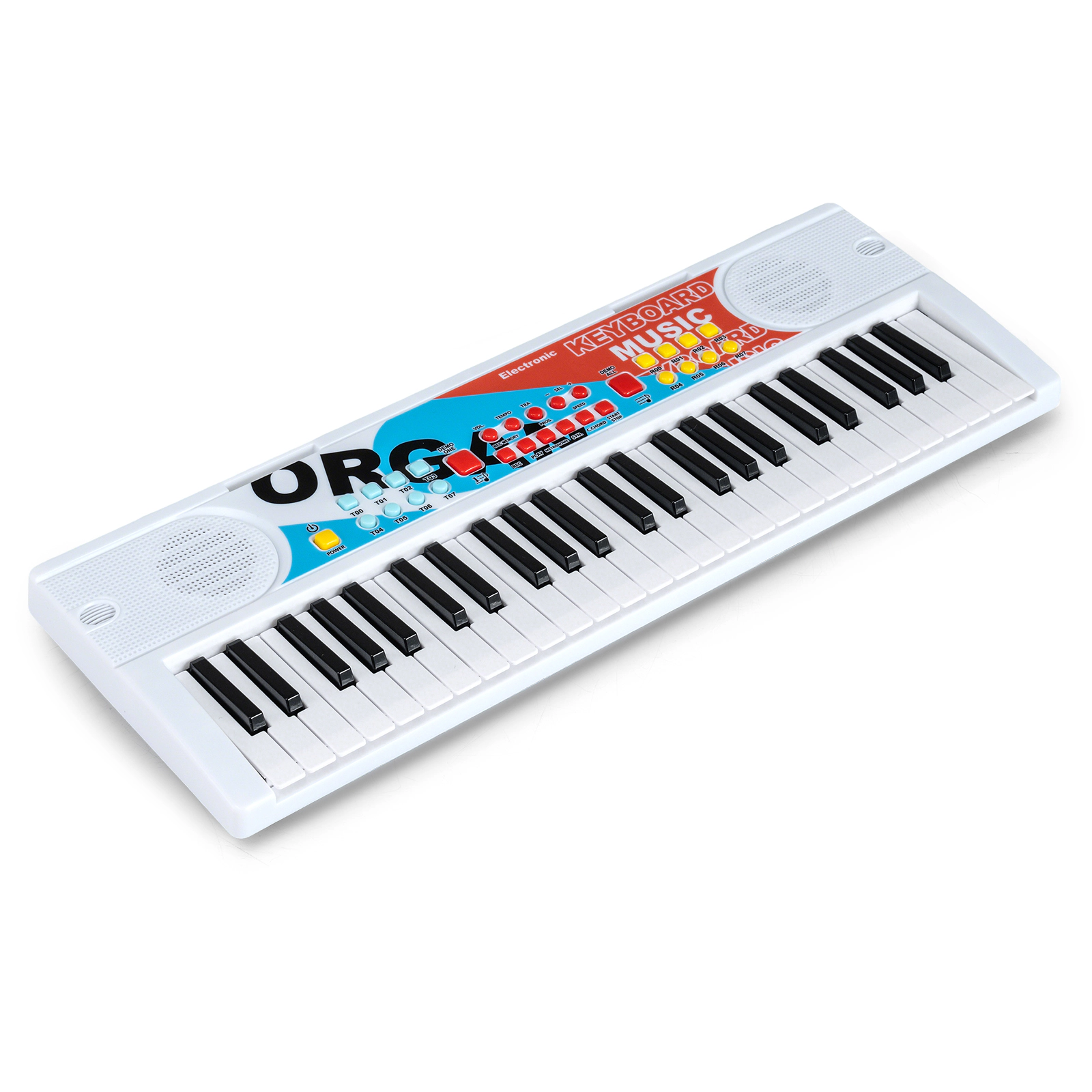 SUGIFT Kids White 49-Key Portable Electric Keyboard Piano with Microphone 21-in W 7.5-in D 2-in H Ages 3+