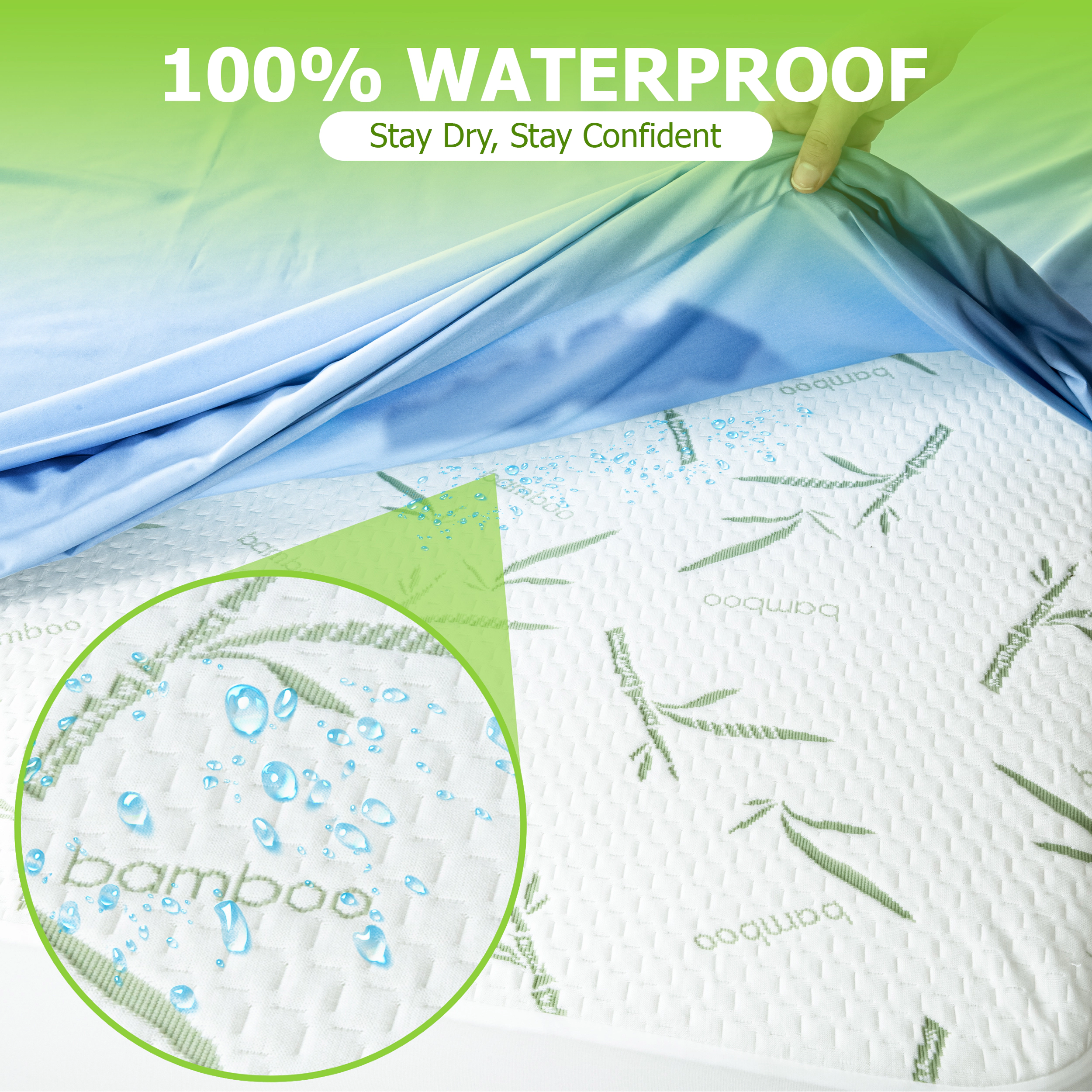 Lux Decor Collection Waterproof Rayon From Bamboo Mattress Protector