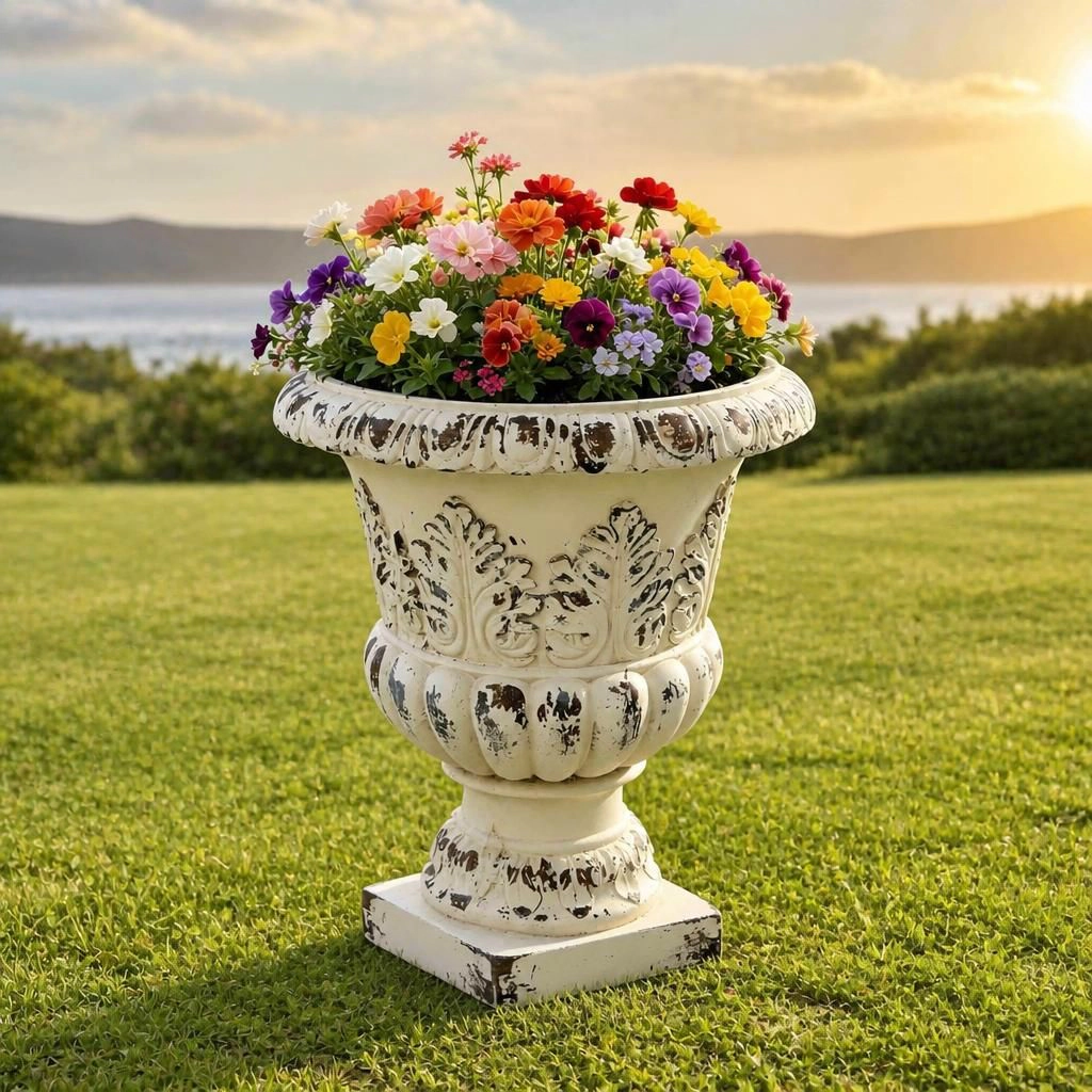 WOW PIONEER Tall Round Freestanding Planter