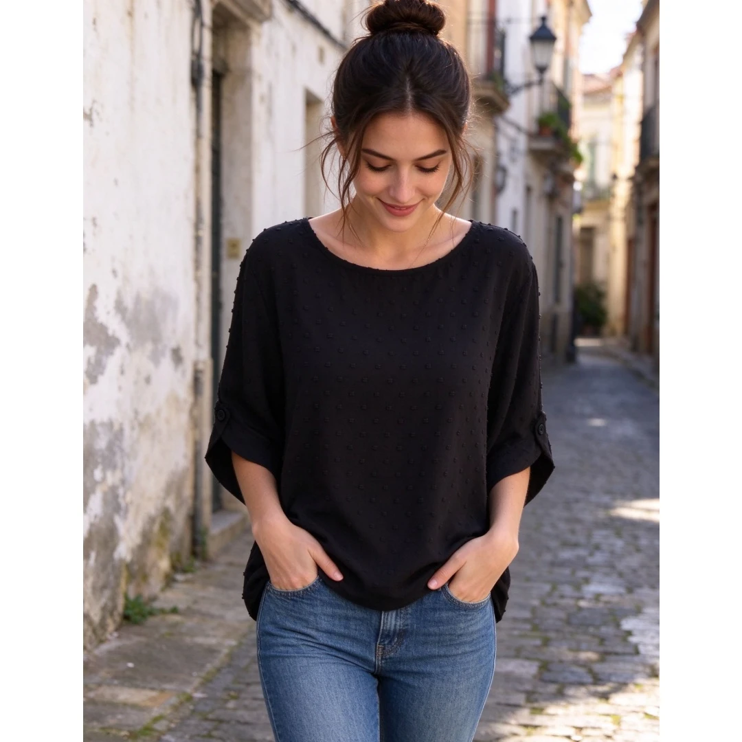 Coolmee Women's Loose Long Sleeve Solid Tunic Top All Season