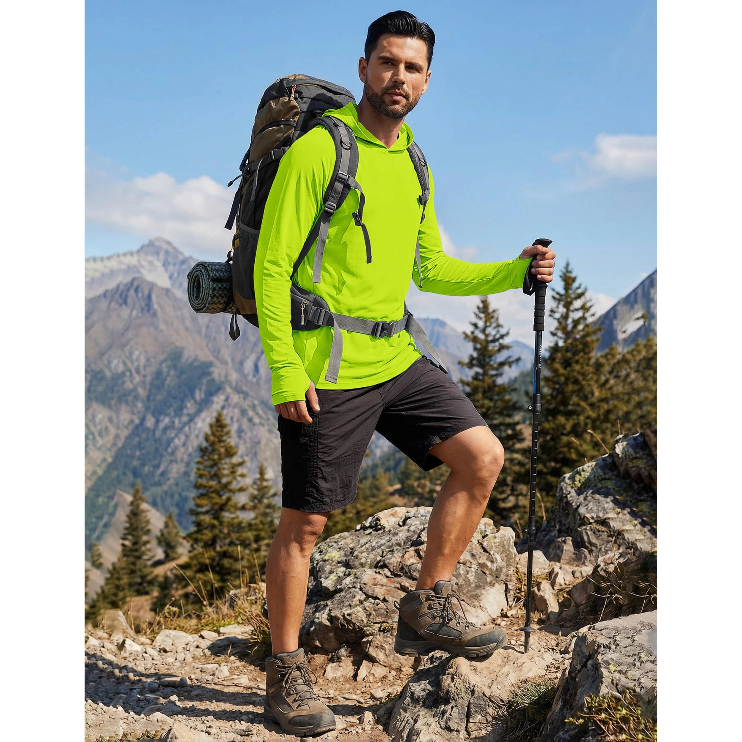 COOFANDY Men's Regular Fit Lightweight Long Sleeve Sports Hoodie
