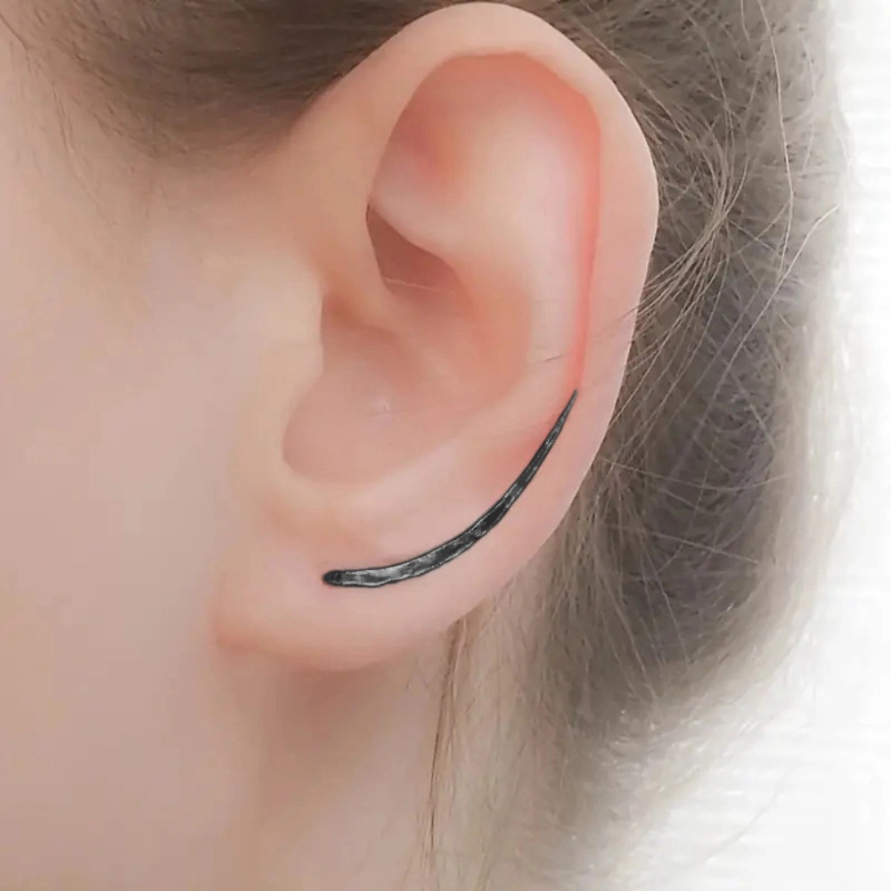 Minimalist Bar Ear Climber Crawler Earrings Dainty Cuffs Jewelry