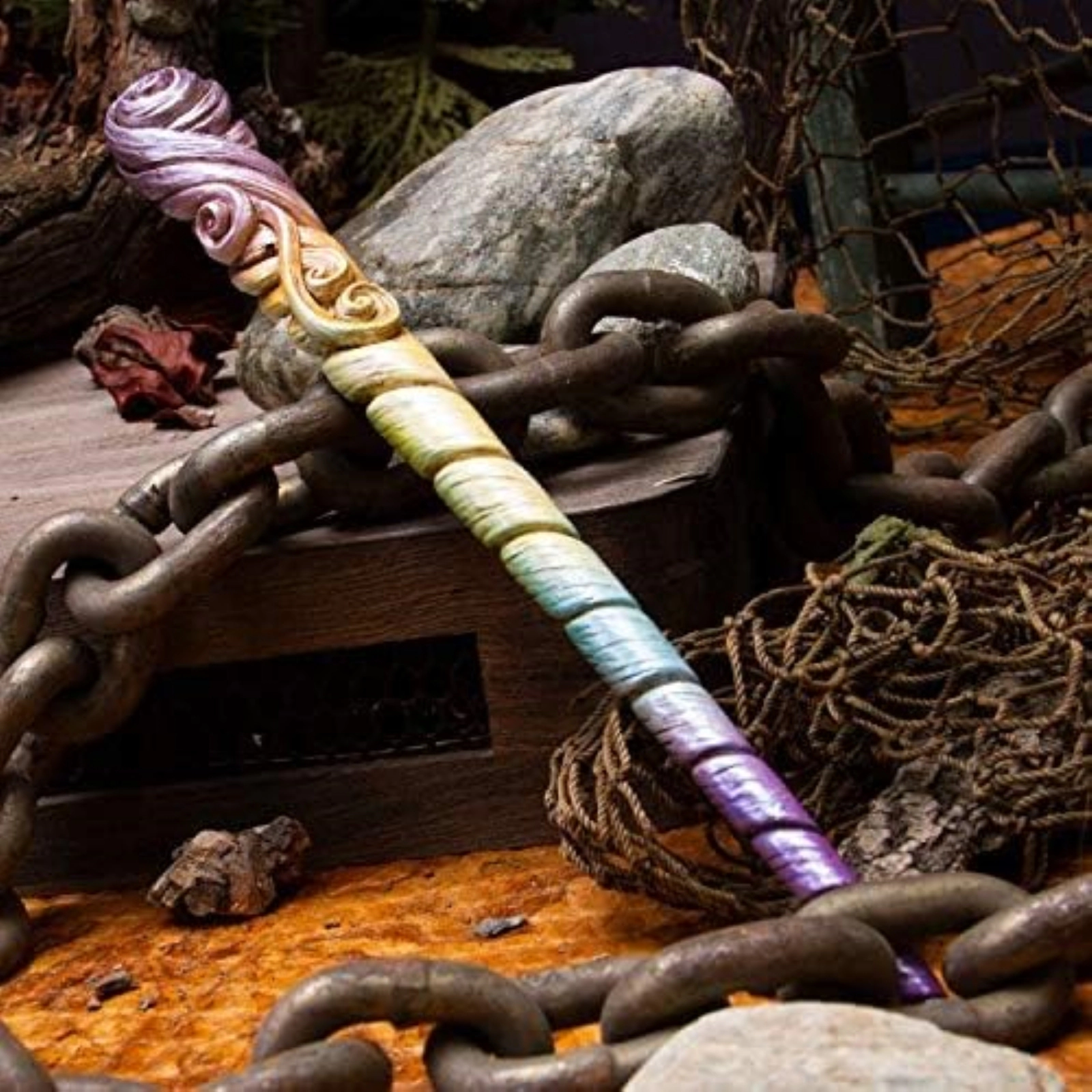 Pacific Giftware Witches Wizards Fantasy Cosplay Rainbow Unicorn Horn Magic Wand Prop Accessory 9.5 inch
