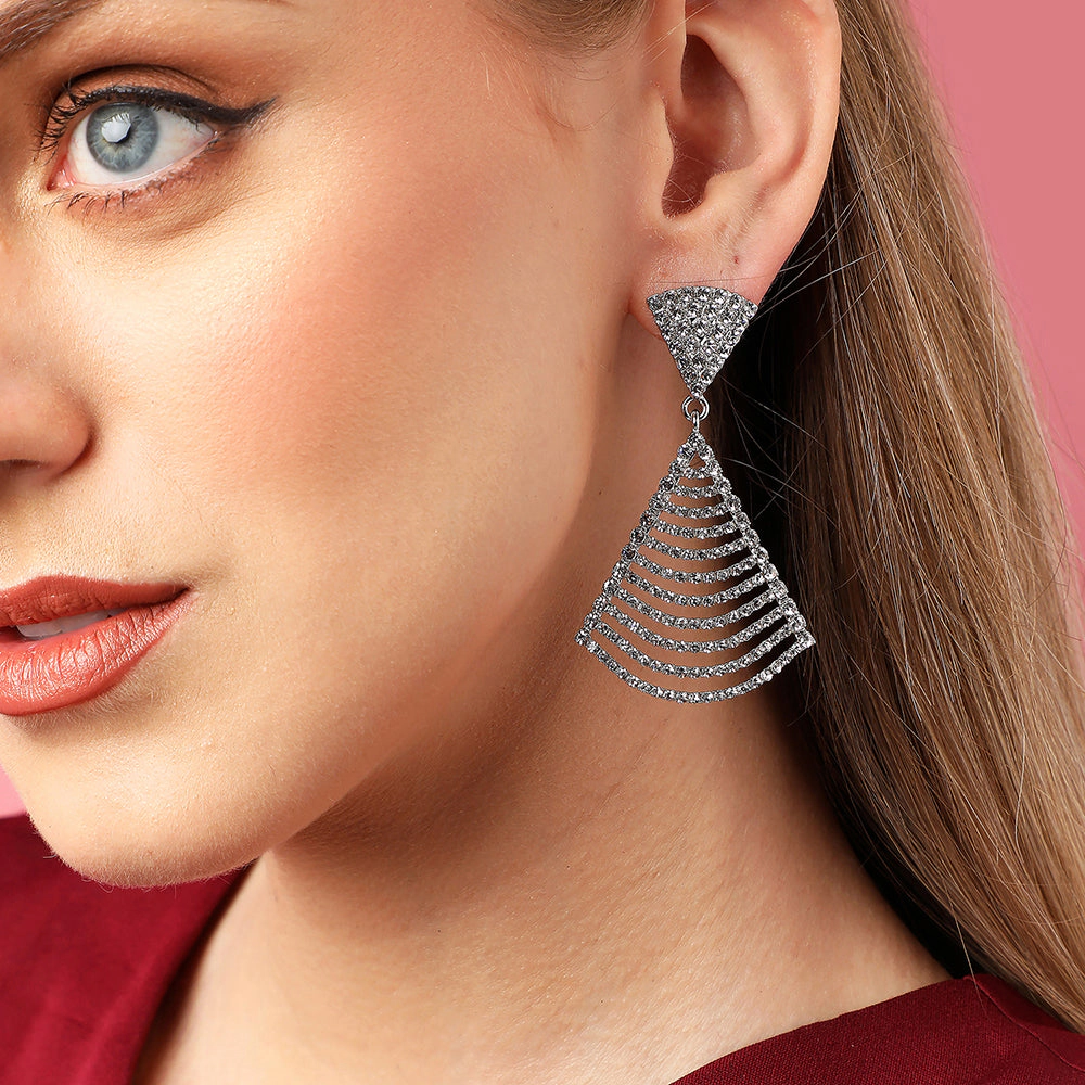 SOHI Women's Bling Drop Earrings