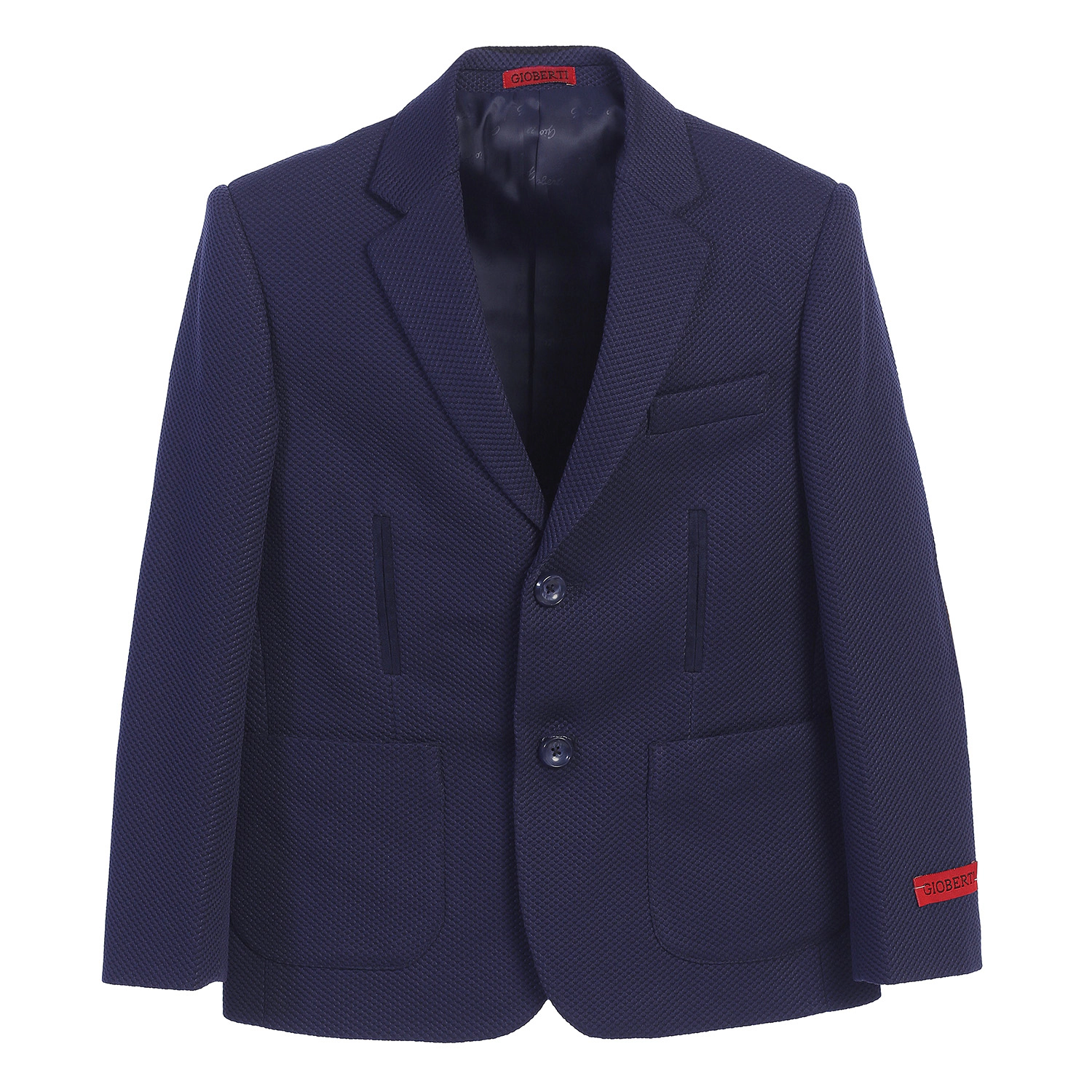 Gioberti Boy's Lightweight Waffle Weave Textured Blazer Jacket