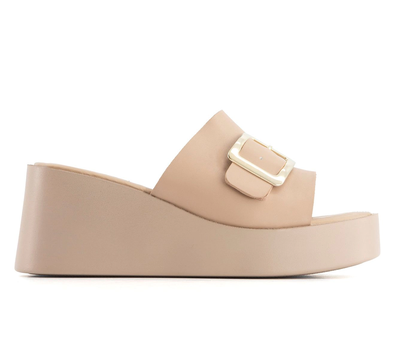 Andrea Womens Fashion Wedge Platform Slide Sandals