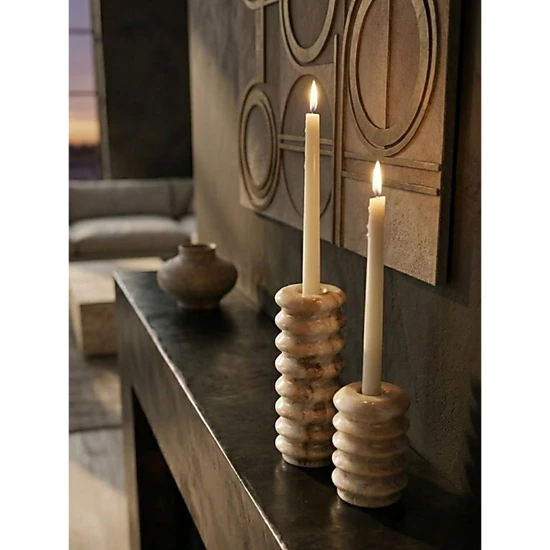 GAURI KOHLI Tracey Onyx Taper Candle Holders