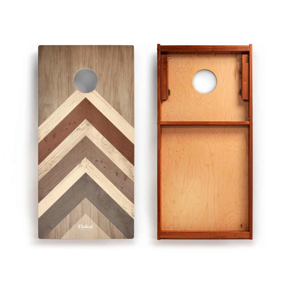 Elakai Terra Chevron Mahogany Pathfinder Cornhole Boards