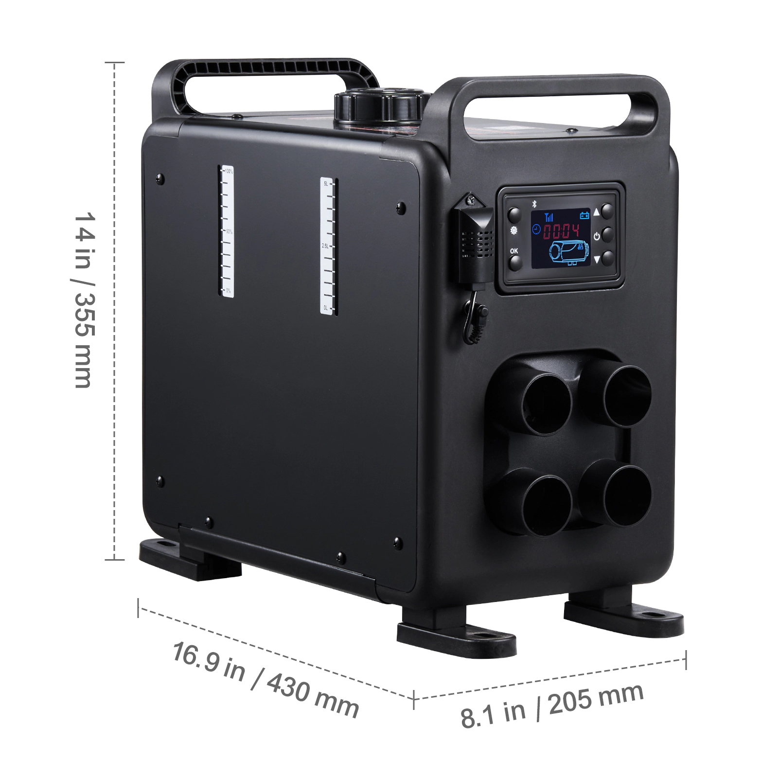 HONGGE 8KW Diesel Heater, 12V/24V All One Air Bluetooth APP Control, Remote Control and Display Screen