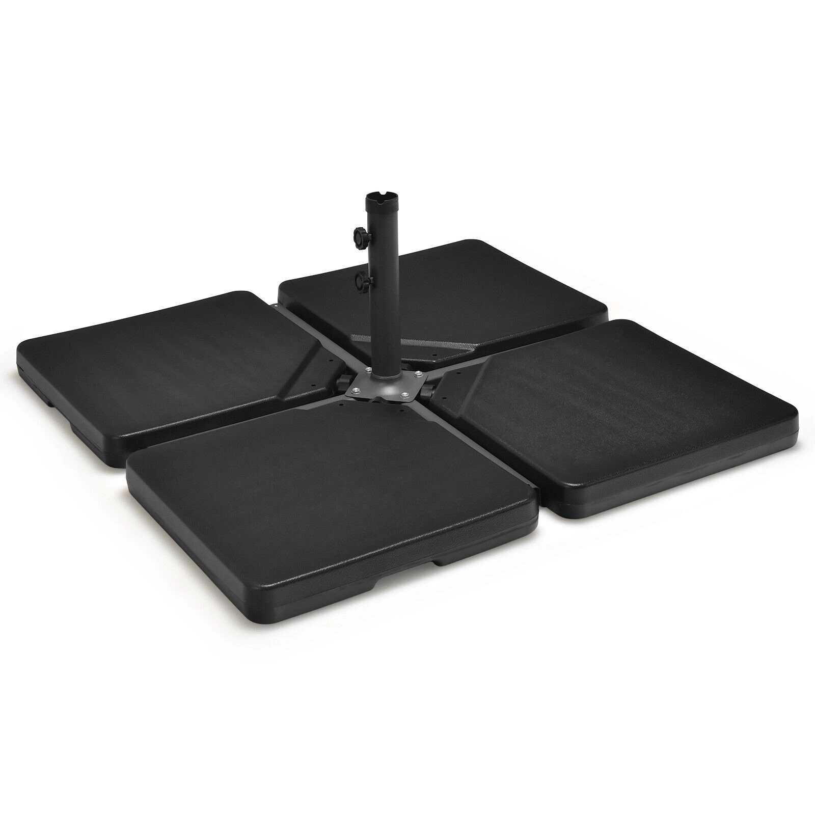 Slickblue 4-Piece Cantilever Offset Patio Umbrella Base Plate Set for Water or Sand Filling