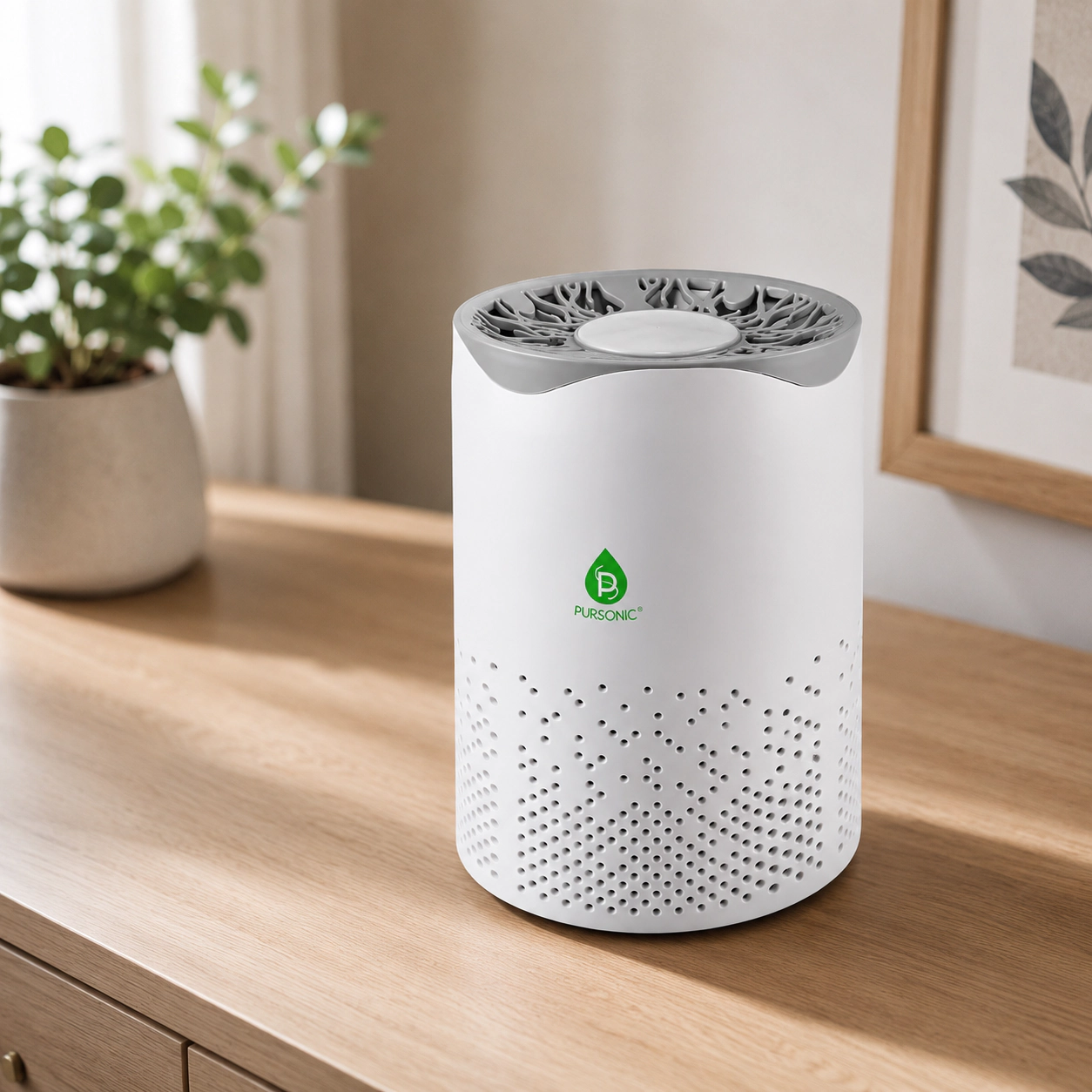 Pursonic Unisex Clean Air & Aromatherapy Wellness Bundle with True HEPA Air Purifier & Organic Bath Bomb Set