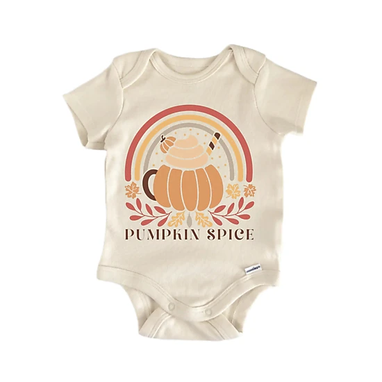 NOFO VIBES Unisex Pumpkin Spice Fall Newborn Baby Bodysuit