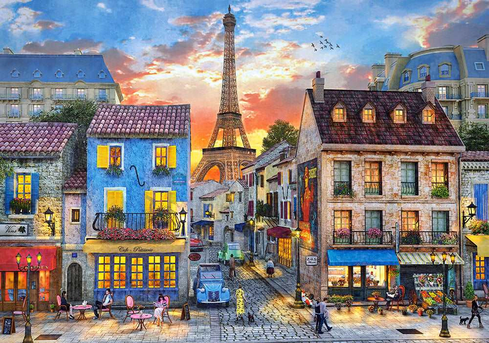 CASTORLAND 500 Piece Jigsaw Puzzle, Streets of Paris, France, Eiffel Tower, European puzzle, Adult Puzzles, B-52684