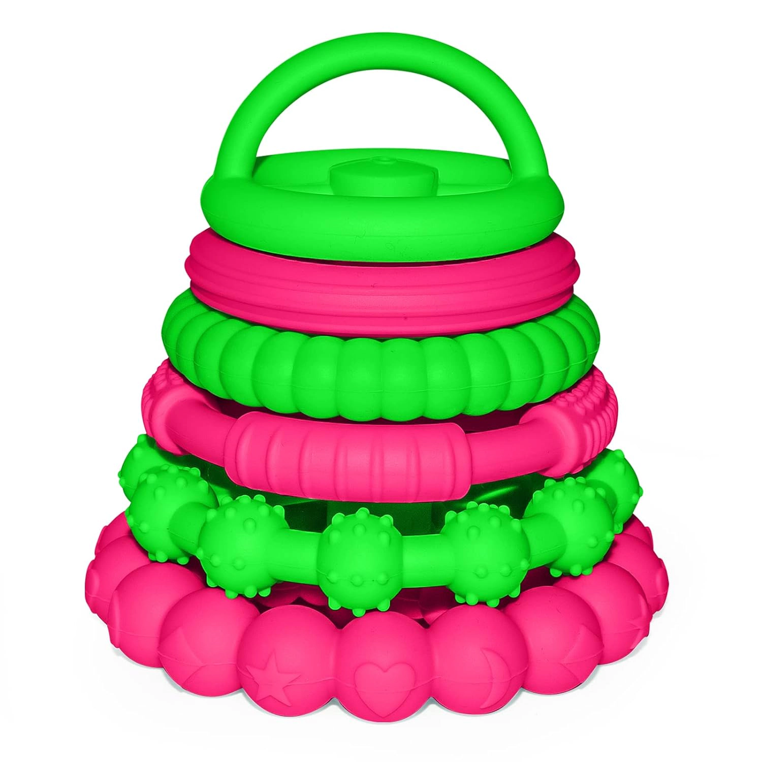 Sperric Premium Silicone Stacking Toy Teethers, Interactive and Fun Baby Toys - Teeth Soothing for 6-12 Month