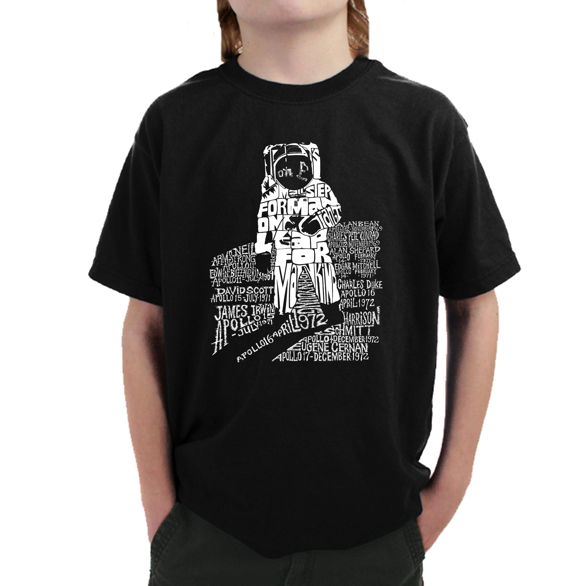 LA Pop Art Boy's Word T-Shirt - ASTRONAUT