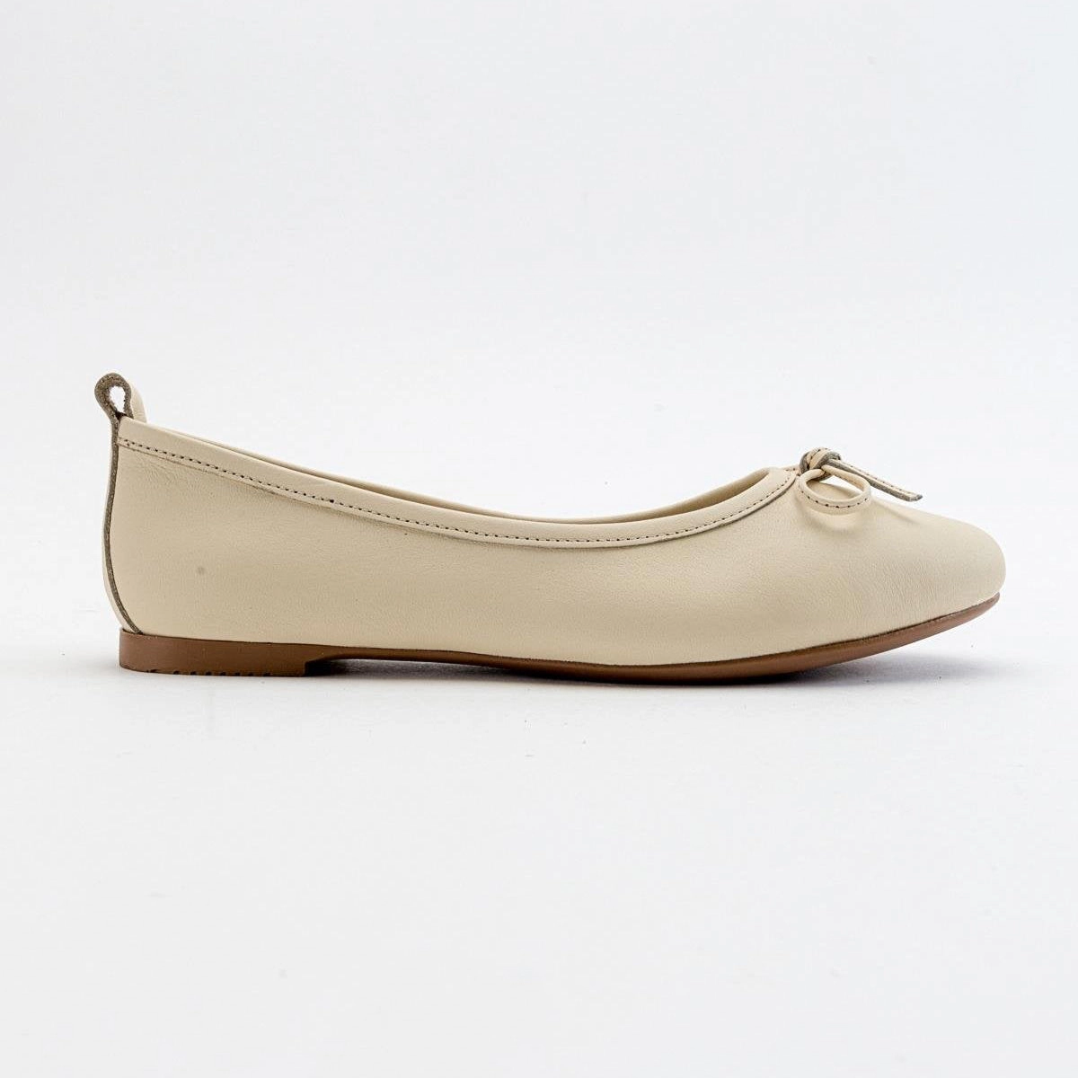 Forever & Always Womens Florence Leather Ballerina Flats