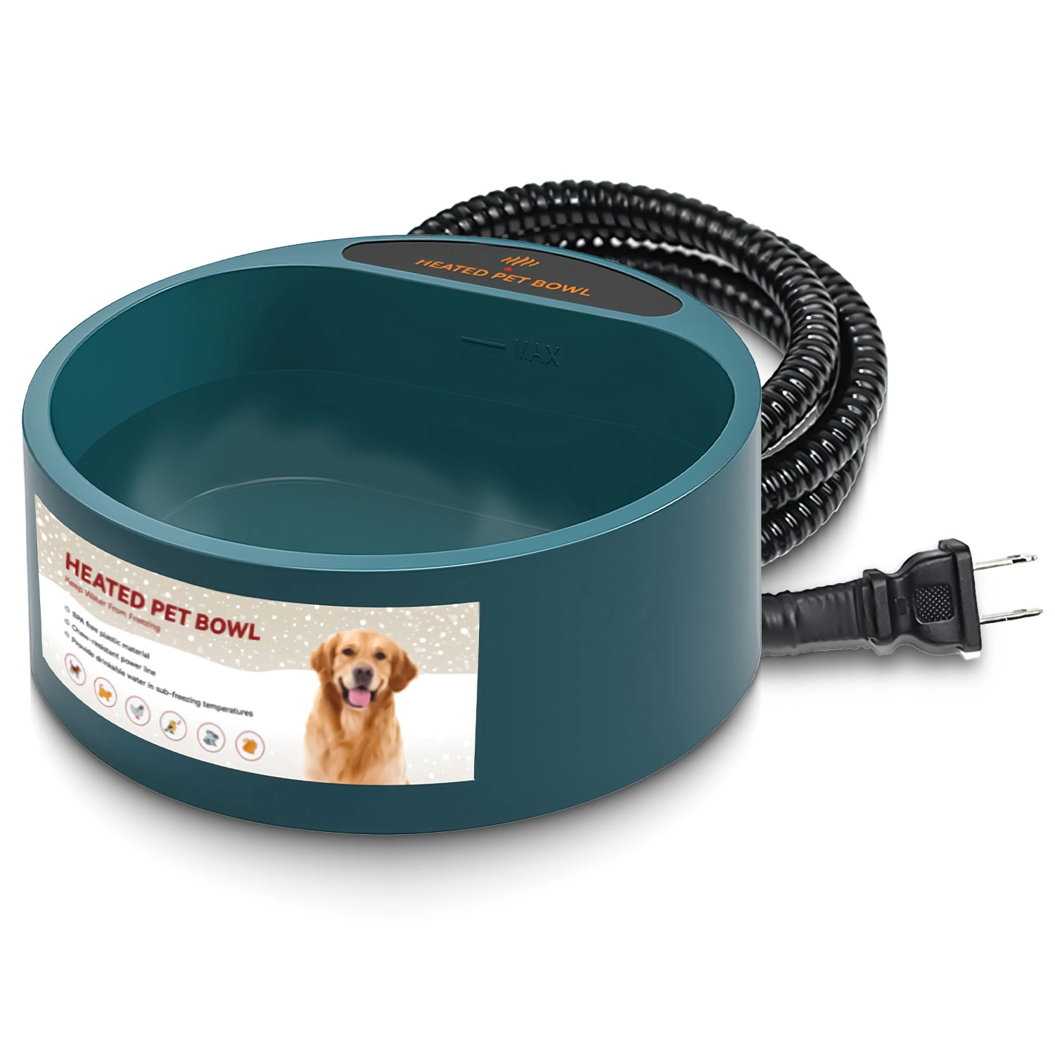 GBruno Thermostat Heated Pet Water Bowl