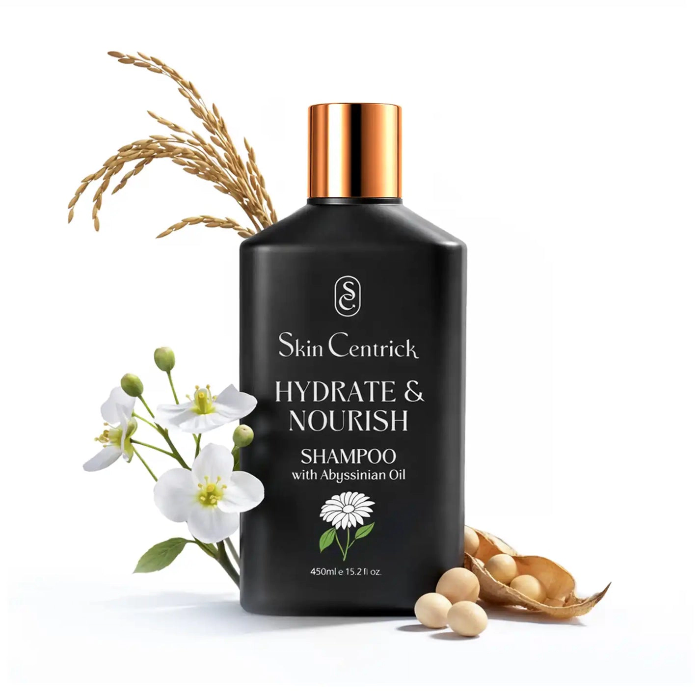 Skin Centrick | Hydrate & Nourish Shampoo | Moisturizing | Panthenol, Wheat Protein & Coconut Oil | Dry Hair | 450 ml