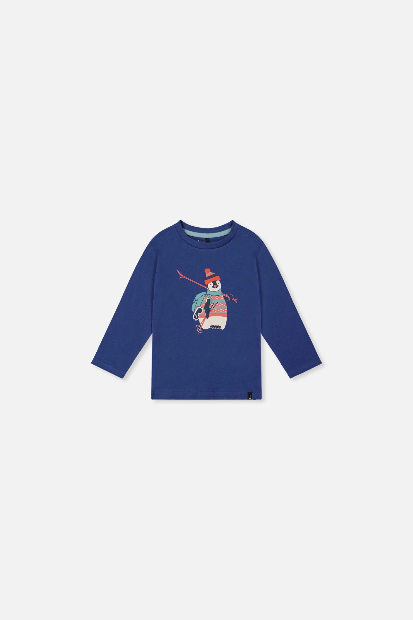 Deux par Boys Long Sleeve Organic Cotton Penguin Graphic T-Shirt