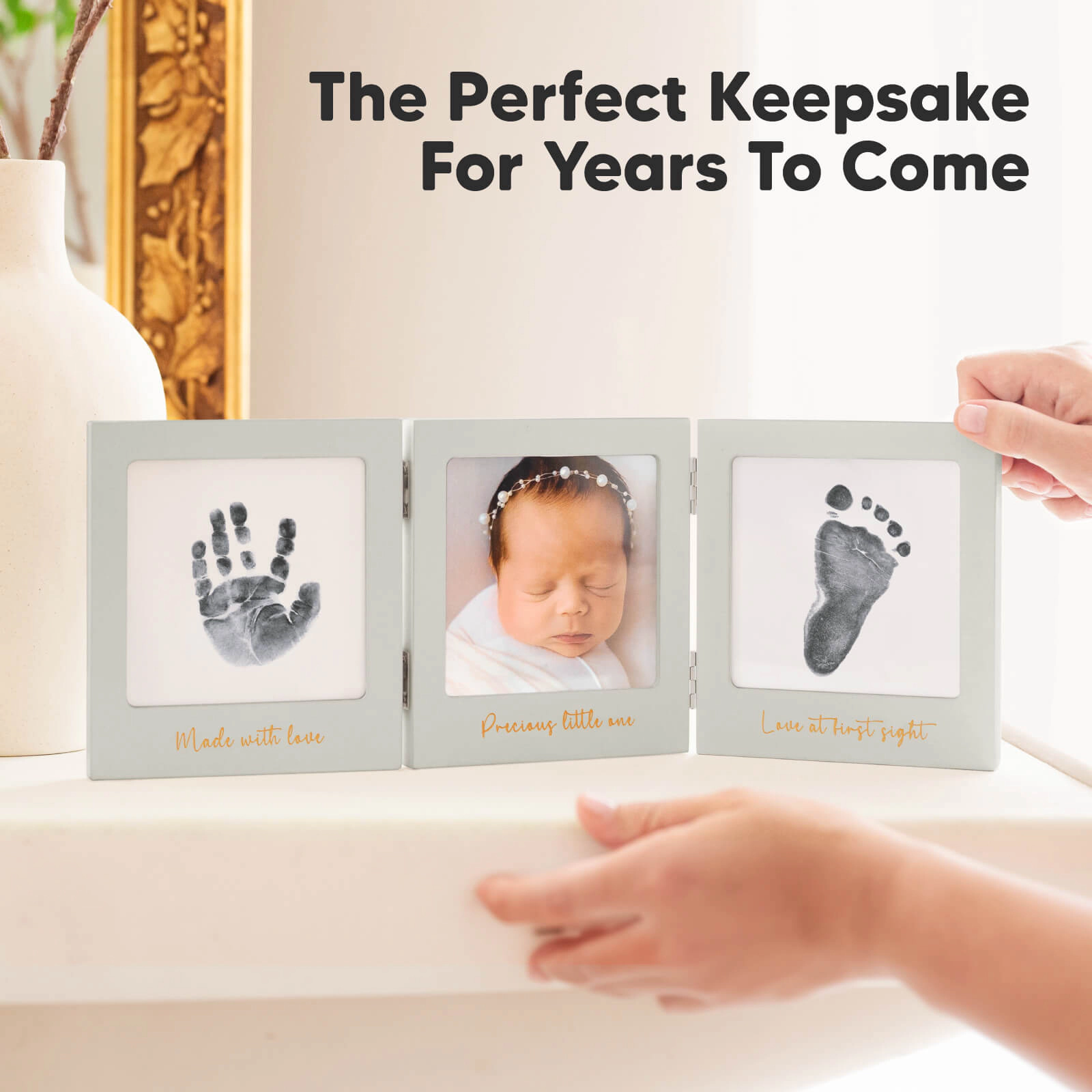 KeaBabies Fond Clean Touch Inkless Hand and Footprint Frame