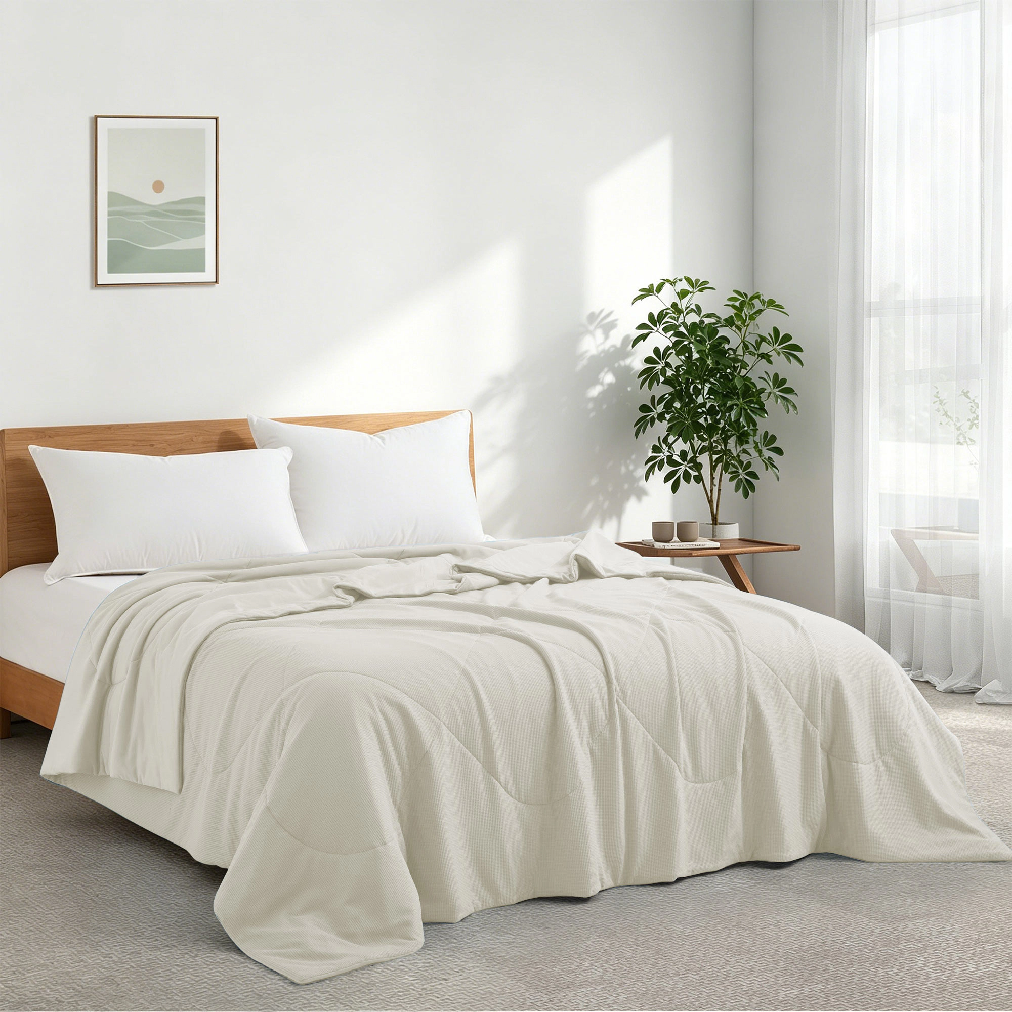 Unikome Ultra-cool Reversible Cooling Blanket for Hot Sleepers Oversize Silky Touch