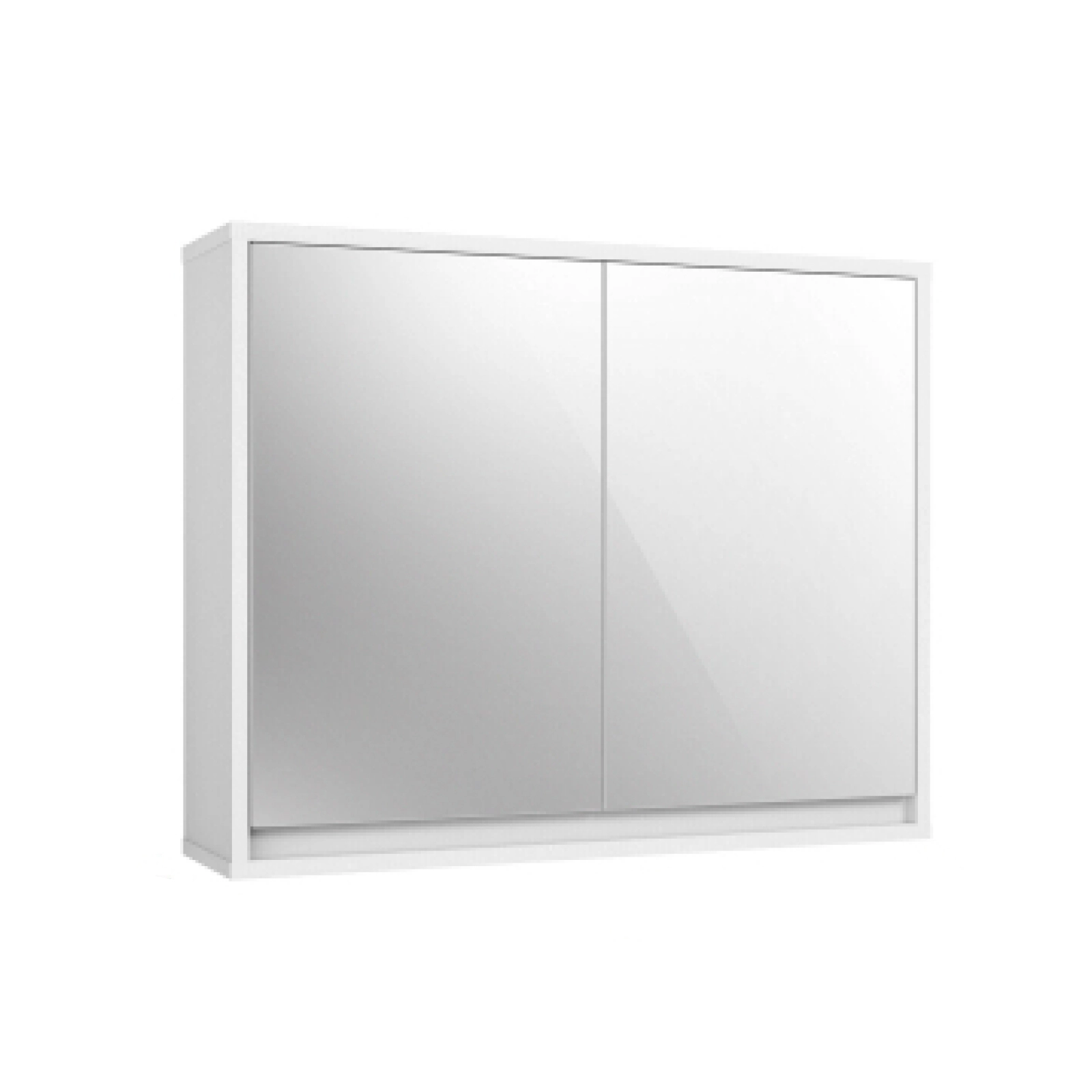 Slickblue Wall Mounted Bathroom Medicine Cabinet with Double Mirror Doors and Storage