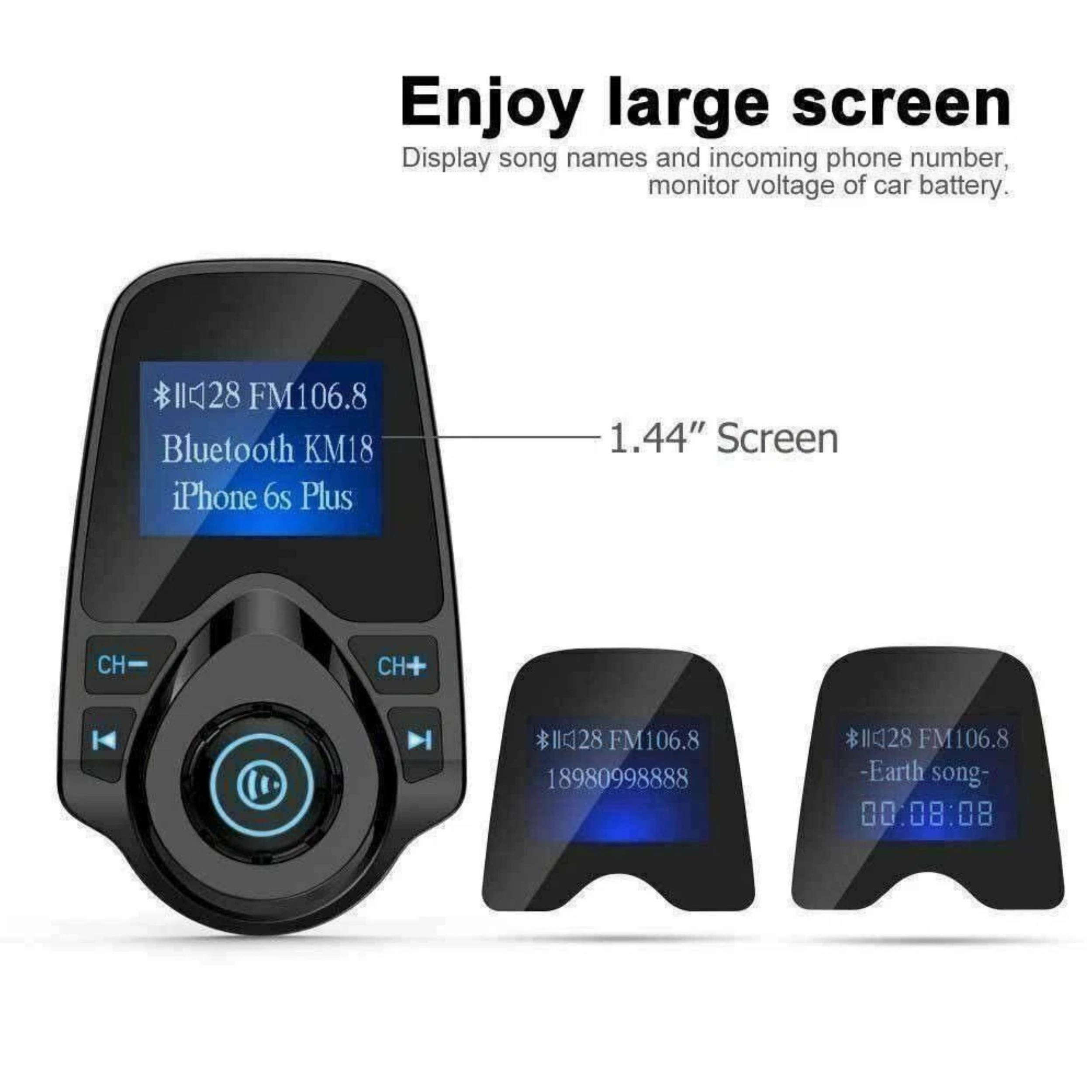 Home Collection Bluetooth Car FM Transmitter MP3 Player with USB Charger