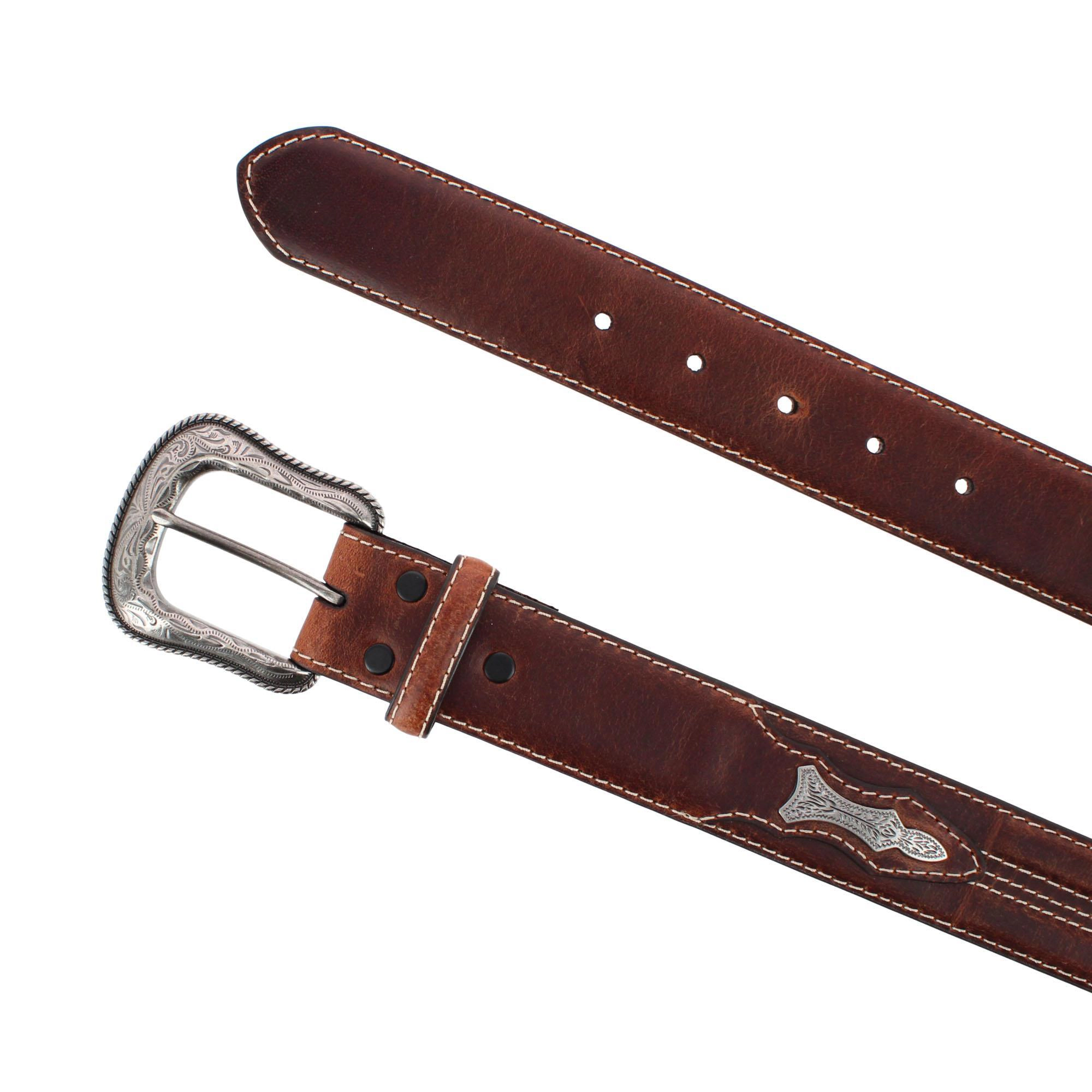 Roper Men's 1.5 Inch Leather Concho Western Belt