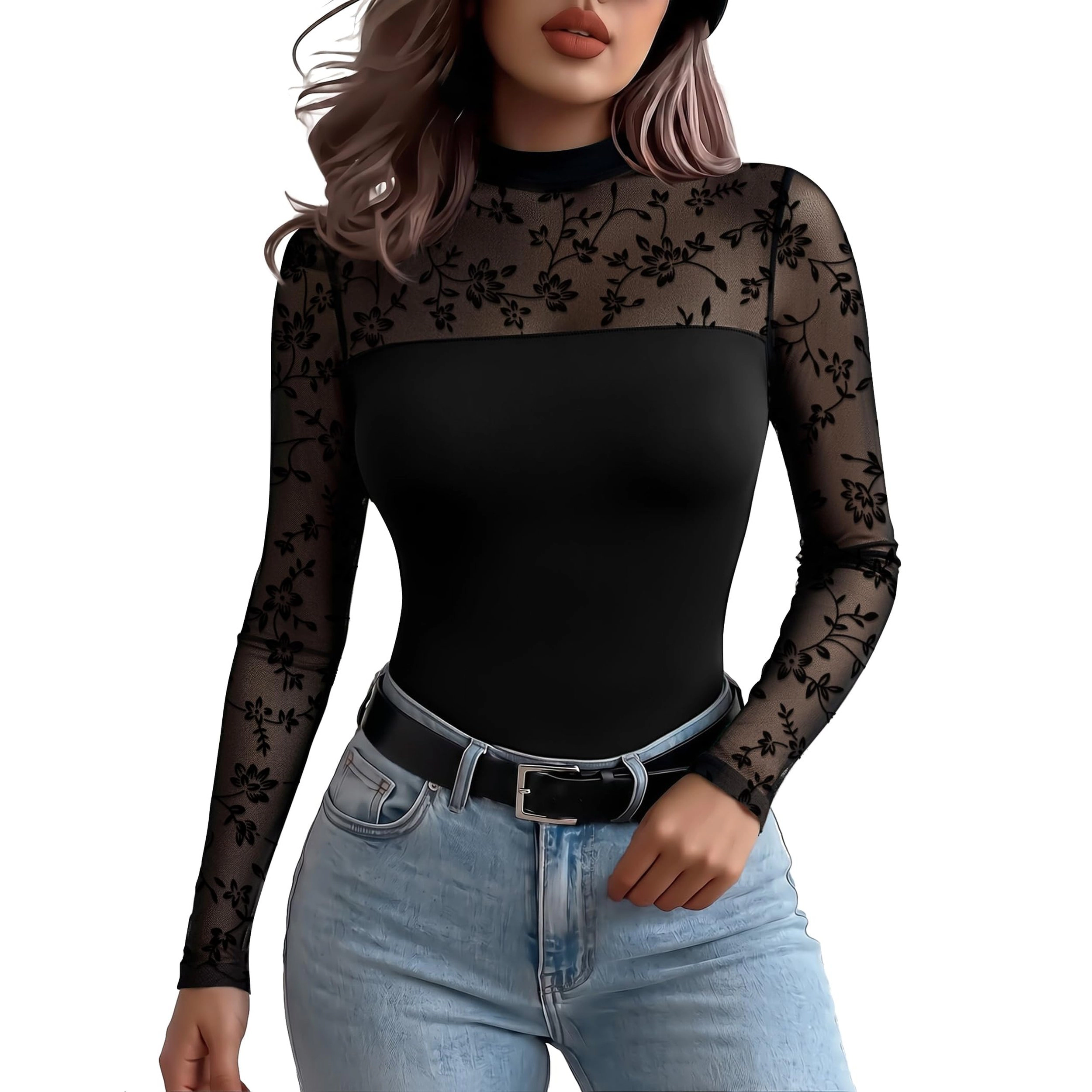 Zeagoo Women Ruched Round Neck Blouse