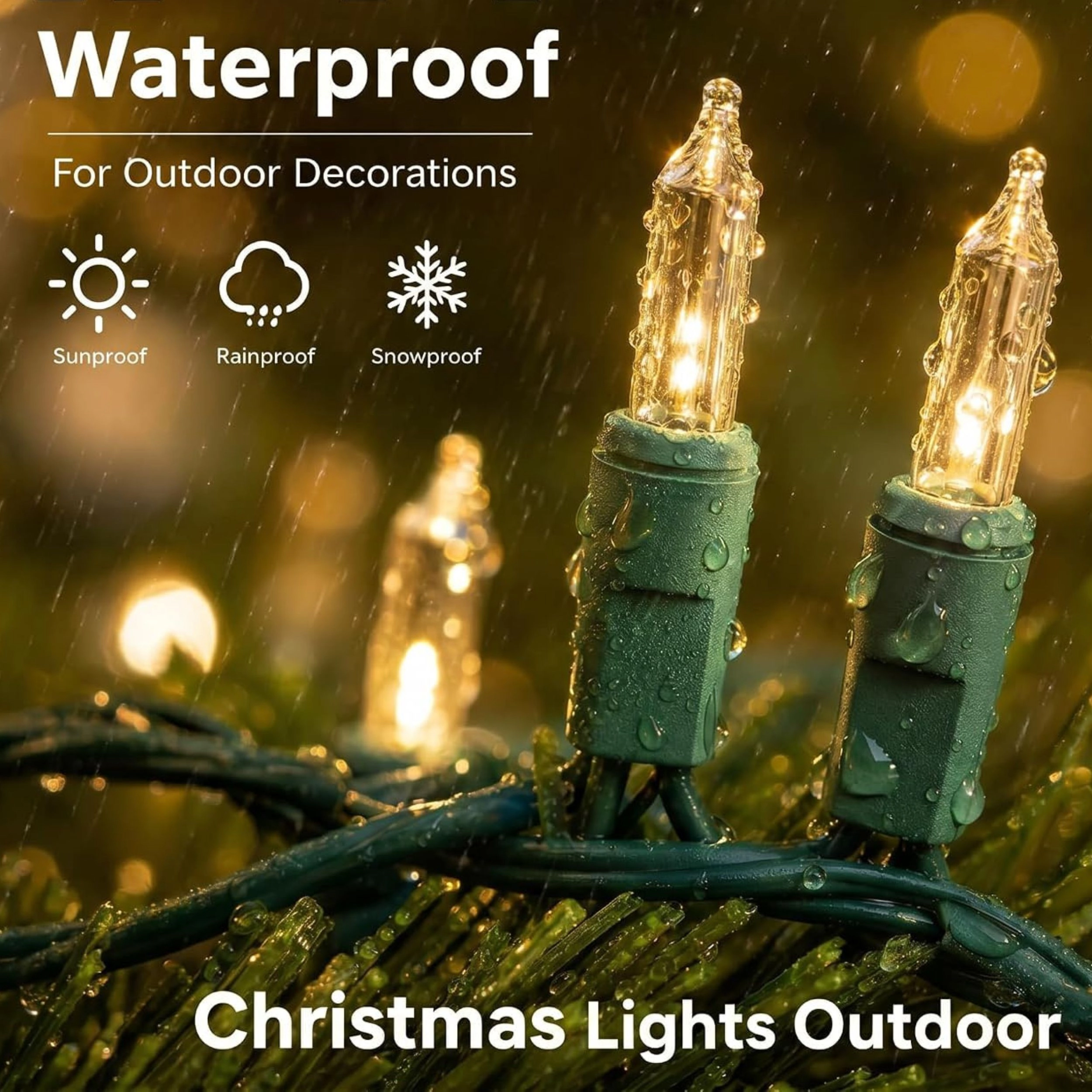 Stock Preferred 20 Ft 100 Count Incandescent Christmas String Lights for Indoor and Outdoor Use