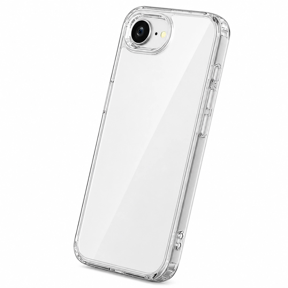 Qixxronics Transparent Case for iPhone 16e Shockproof Clear Phone Case