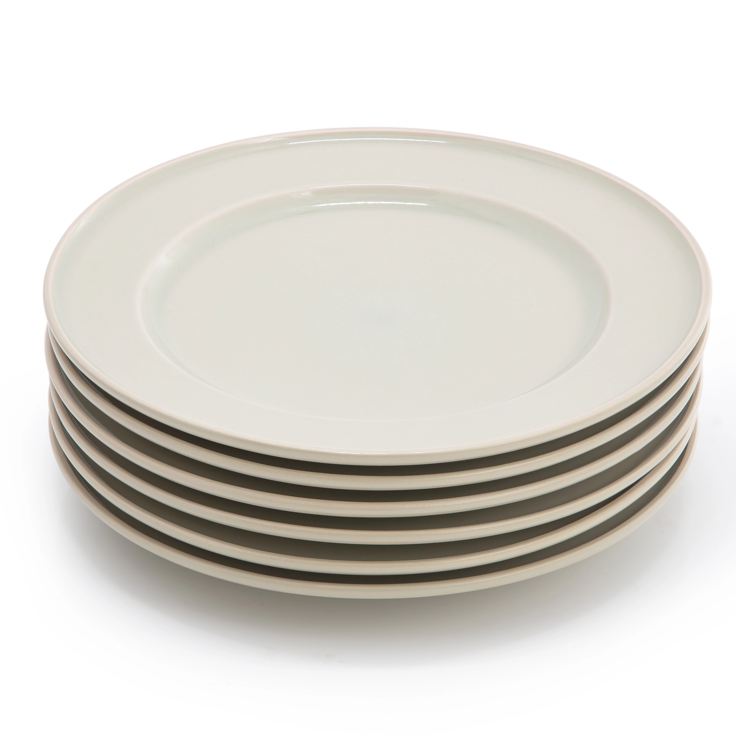 Gibson Home Hometown Diner 8 Piece 11 Inch Dinner Plate Set in Banded Green