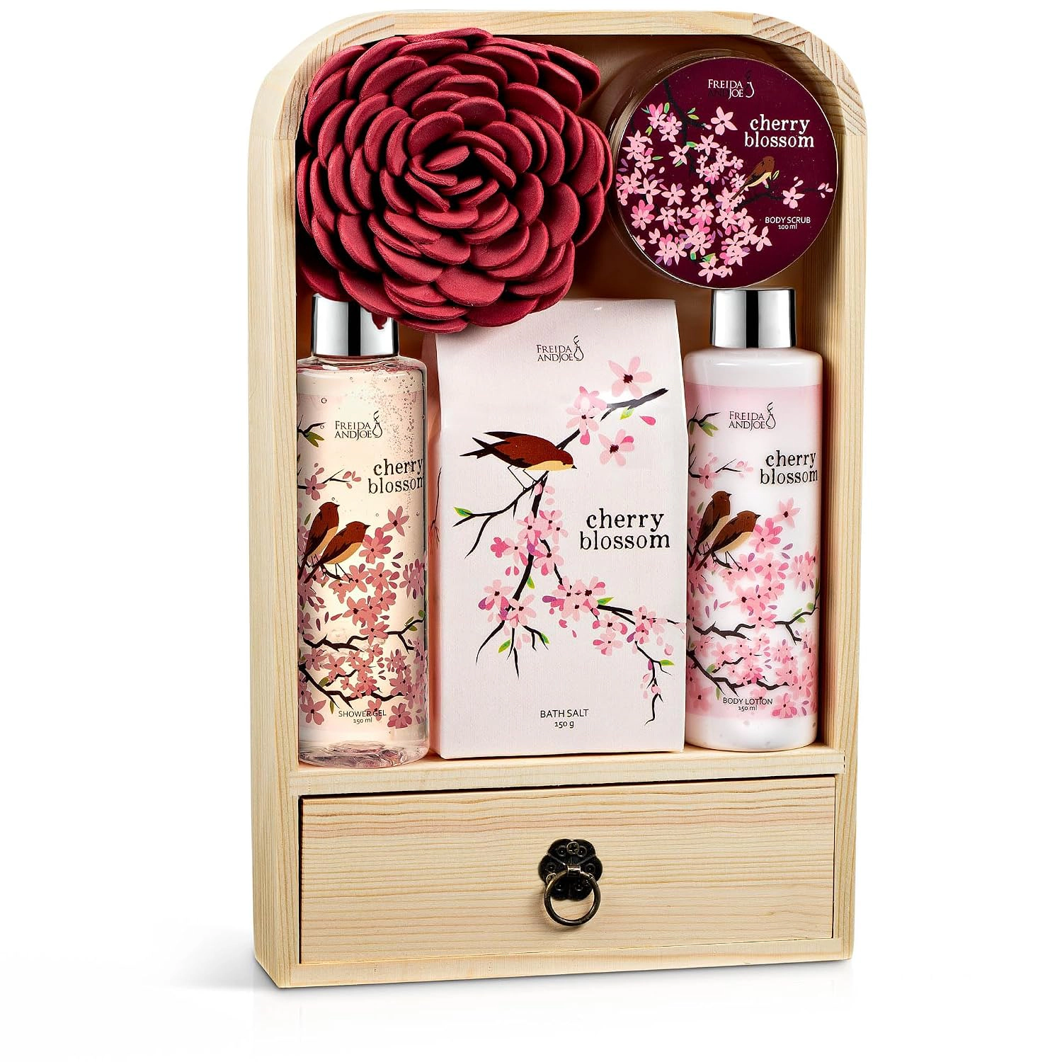 Freida and Joe Women Elegant Modern Cherry Blossom Bath & Body Gift Set