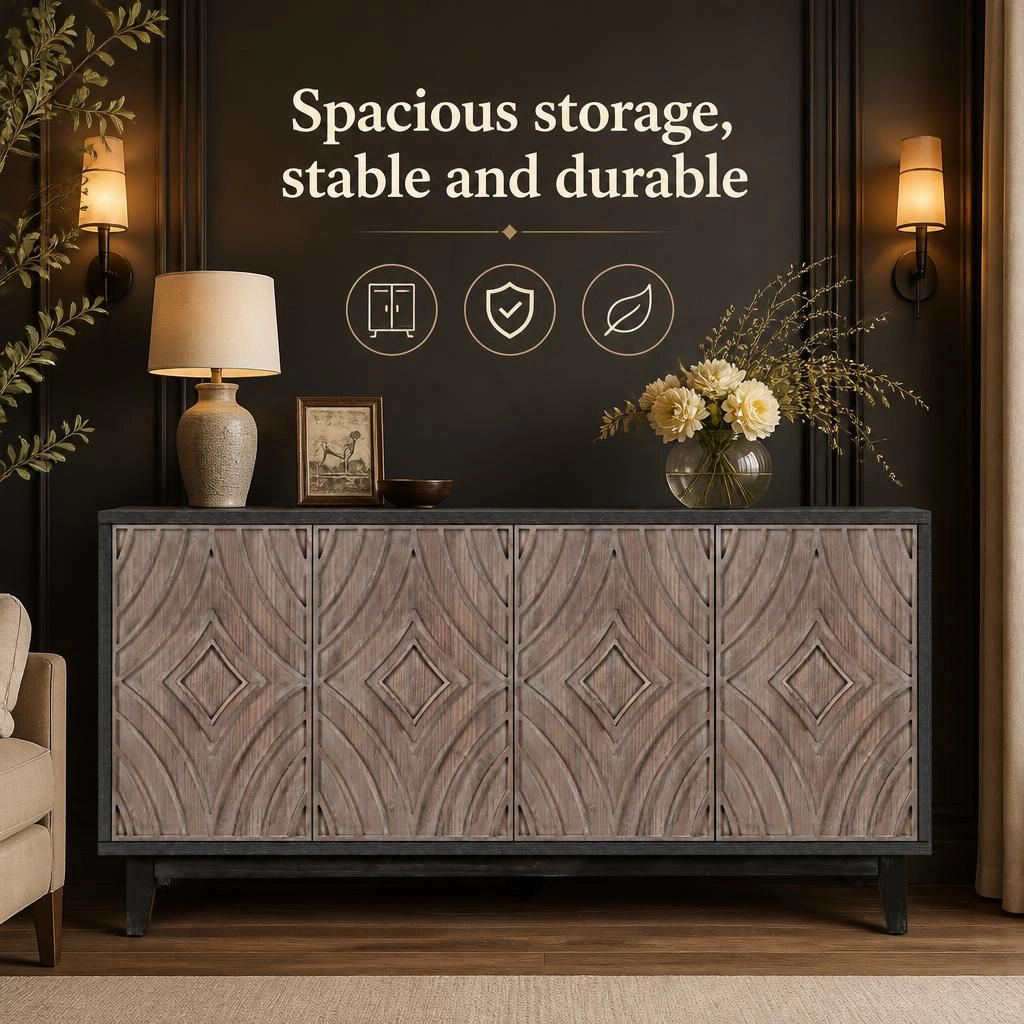 GOODSILO 60" Freestanding Floor Storage Cabinet