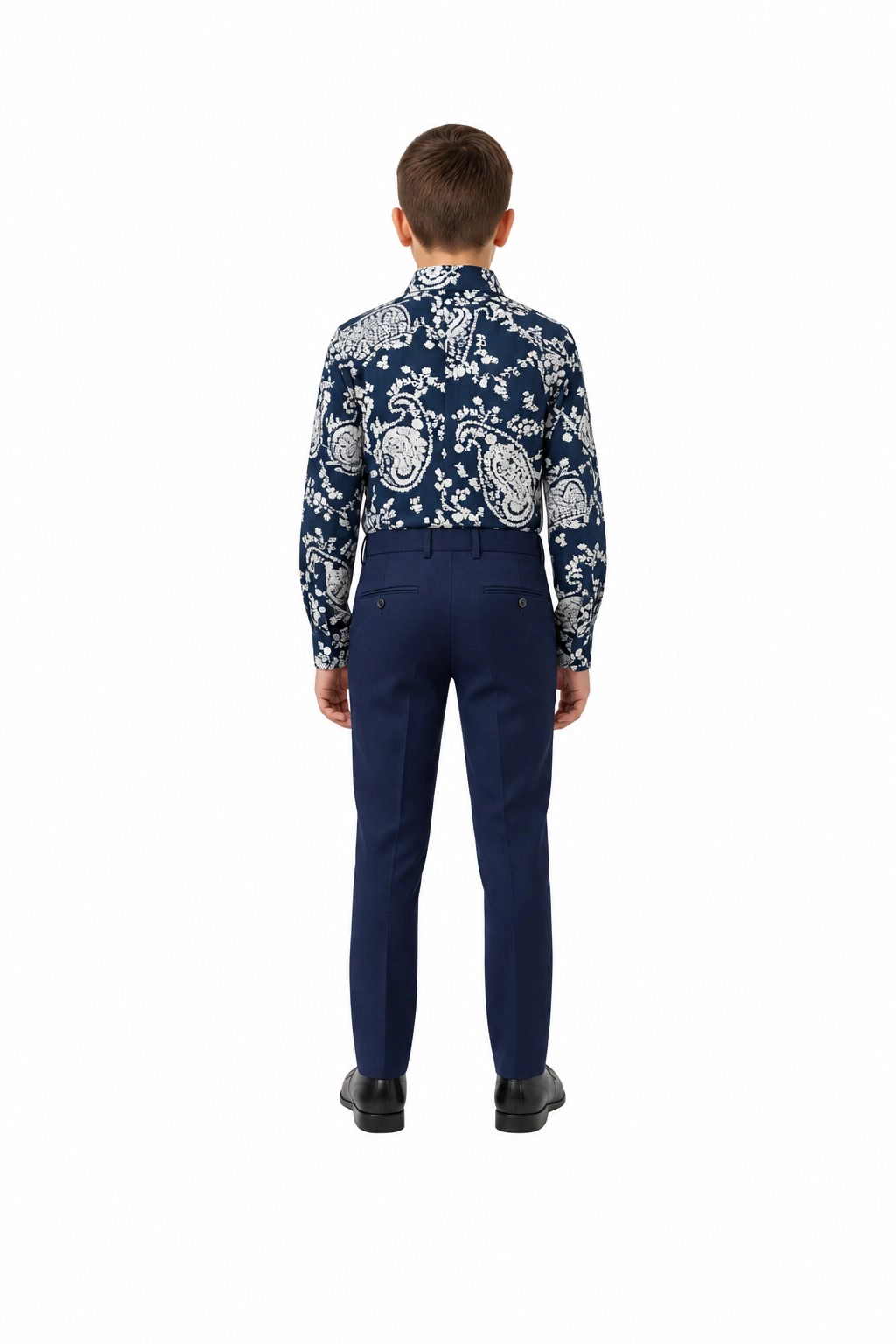 Elie Balleh Boys Slim Fit Paisley Button Down Shirt