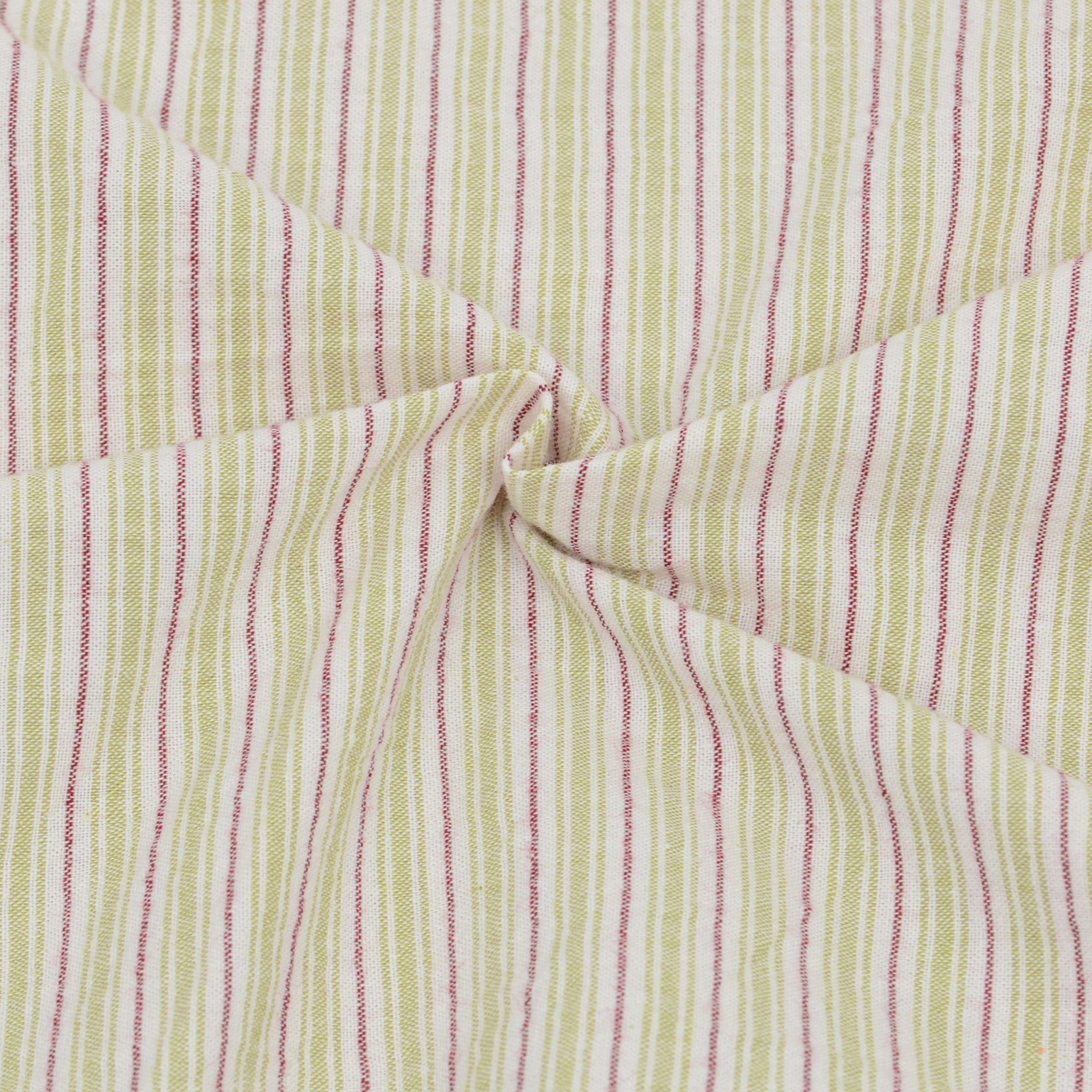 Alilang Unisex 4-Piece Cotton Washed Bedding Set with Duvet Cover Flat Sheet and Pillowcases Striped Woven Design