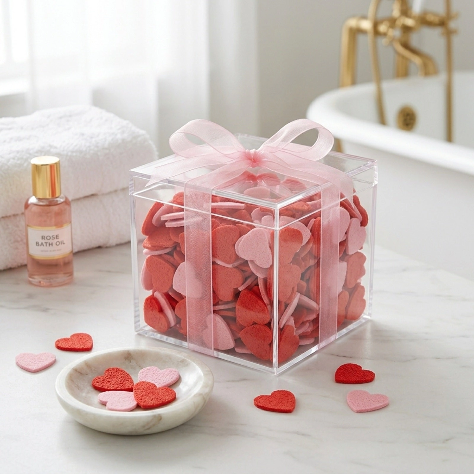 Wrapables Scented Hearts Bath Confetti