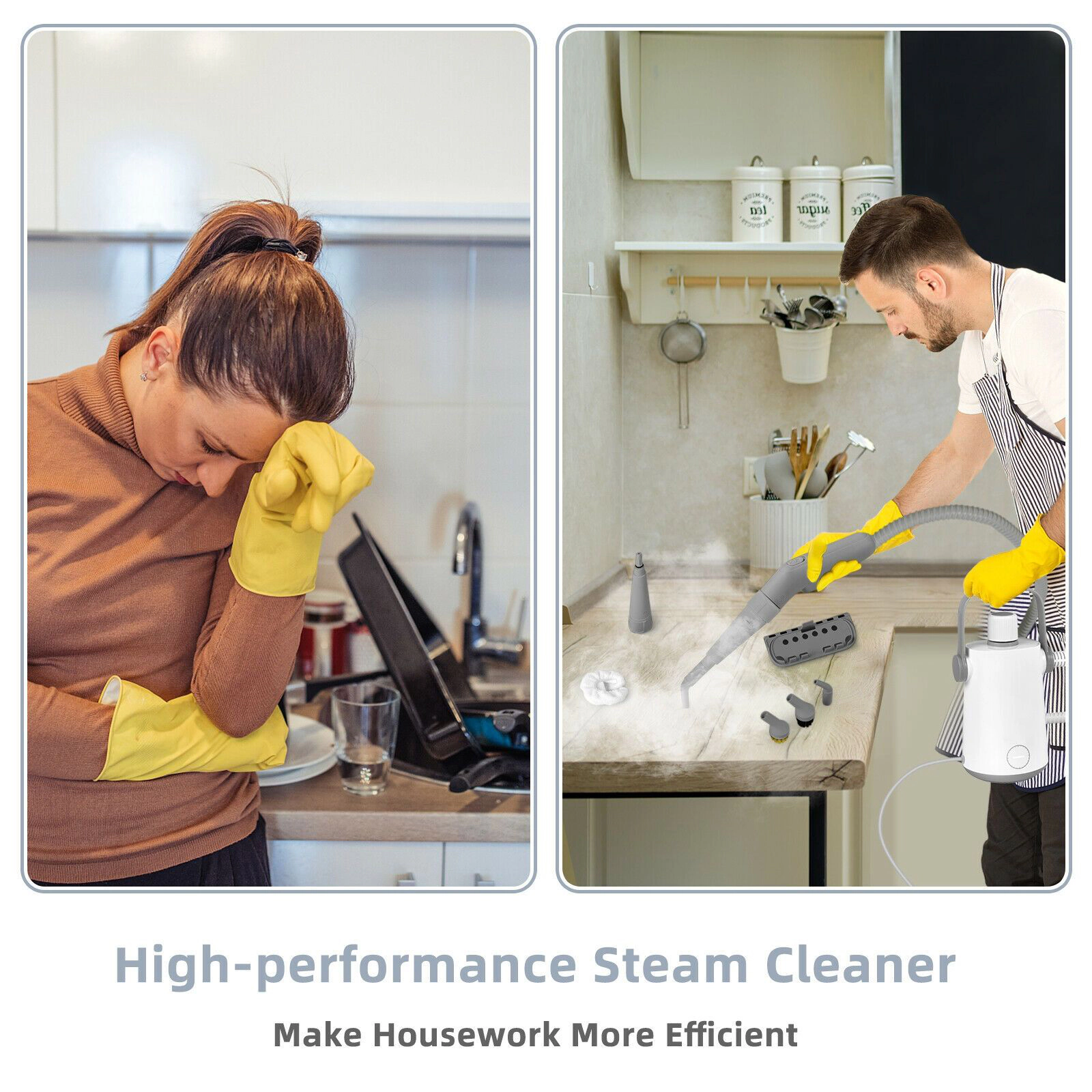 SlickBlue Multipurpose Steam Cleaner with 12-Minute Continuous