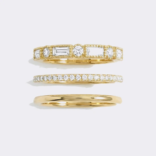 Mint & Lily Women's Vintage Ring Stack