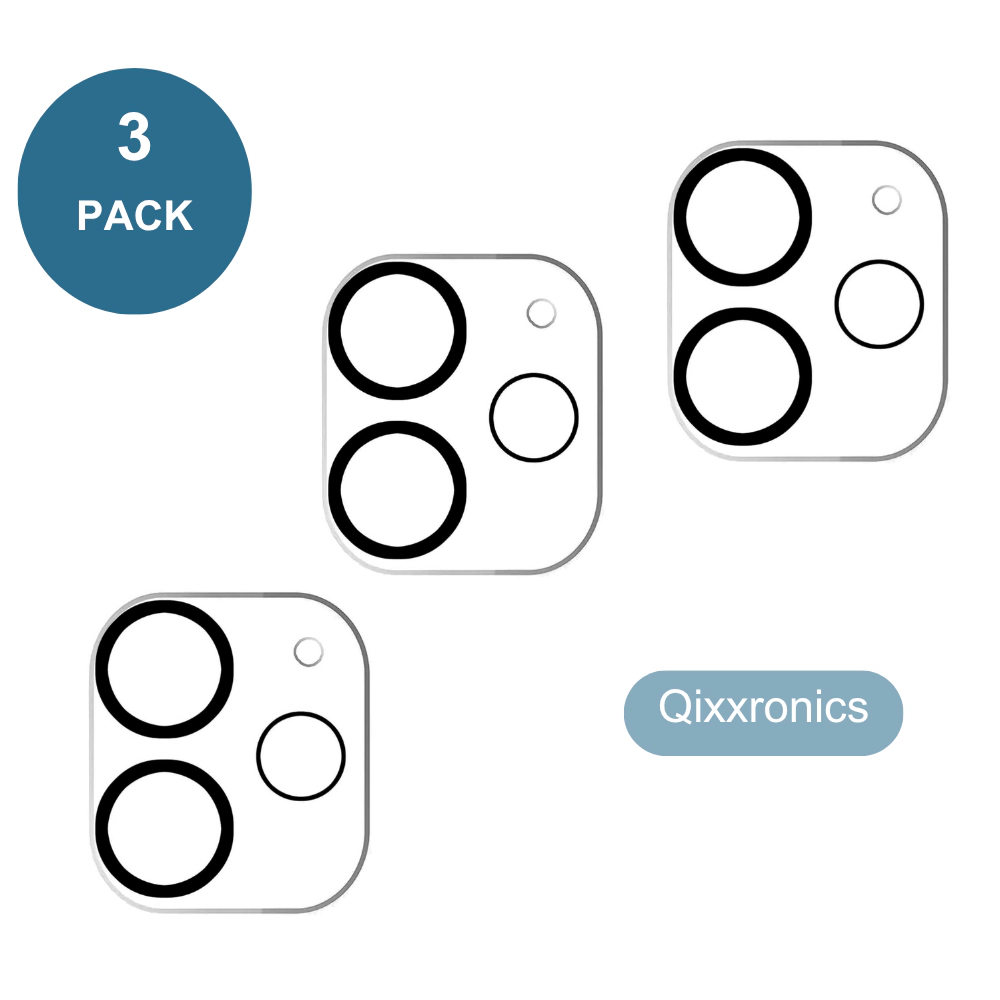 Qixxronics 3-PACK Camera Lens Protector for iPhone Camera Lens Tempered Glass Protector [Night Circle