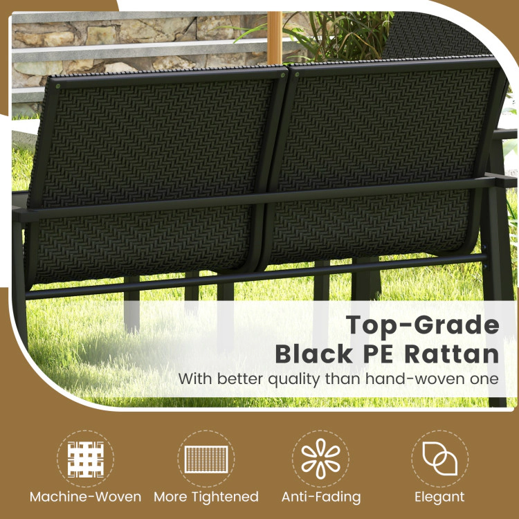 Hivvago 4 Pieces Patio Furniture Set With Heavy Duty Galvanized Metal Frame