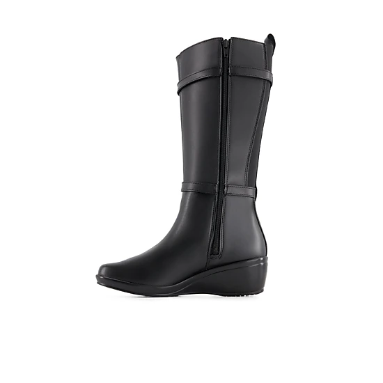 Andrea Womens Leather Tall Riding Boots, Color: Black - JCPenney