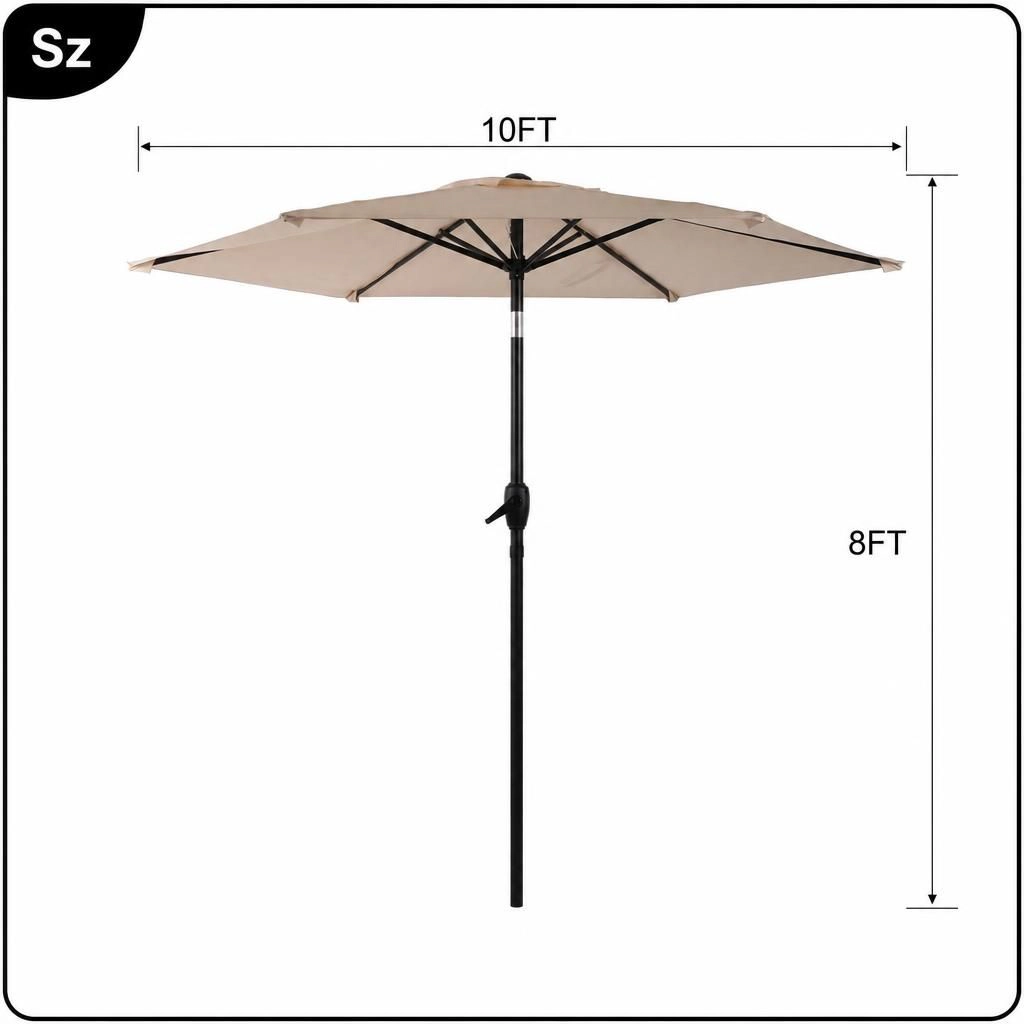 WOW PIONEER 96.5 Inch Round Patio Umbrella