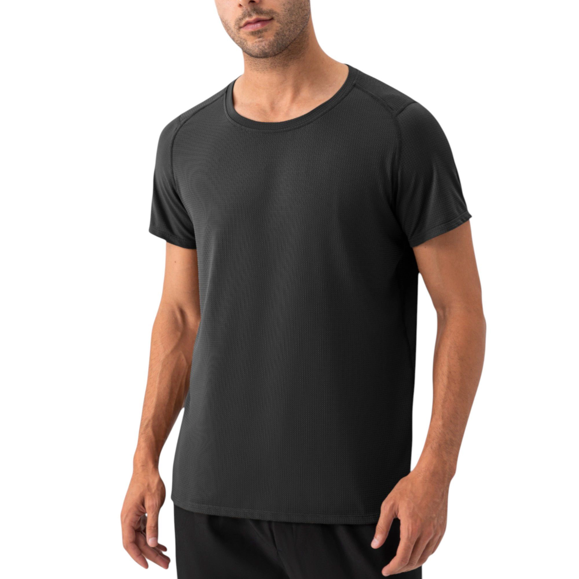 Anna-Kaci Men's Short Sleeve Performance T-Shirt with Breathable Mesh Fabric and Relaxed Athletic Fit