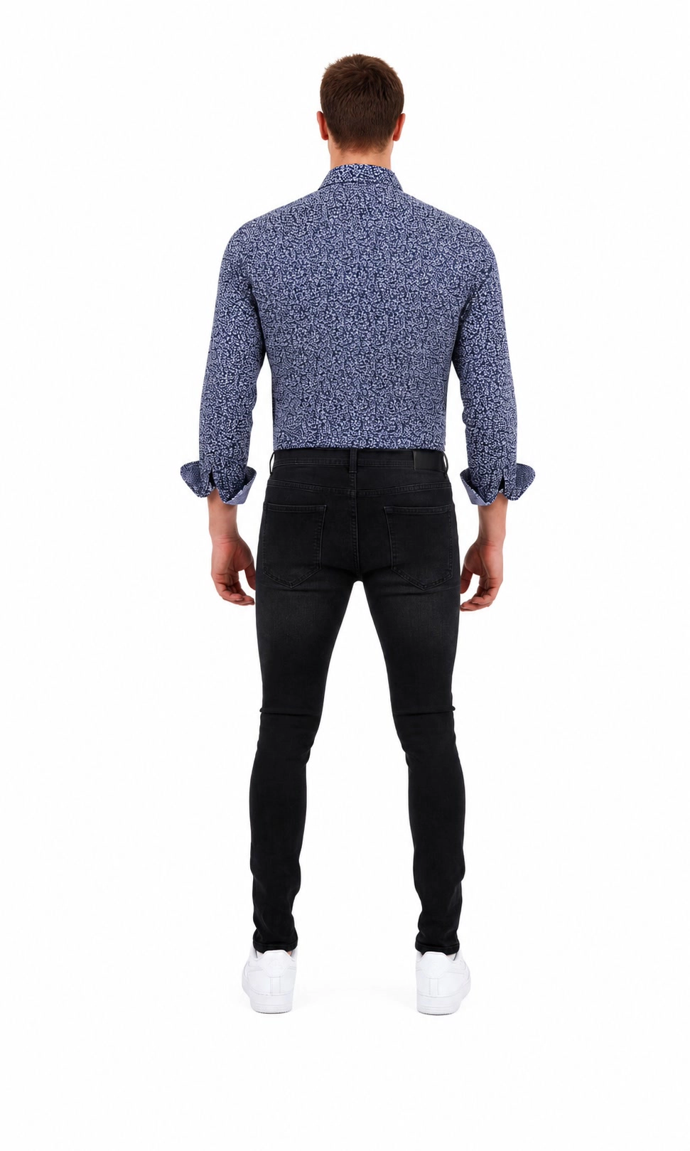 Elie Balleh Slim Fit Mens Floral Printed Button-Down Shirt